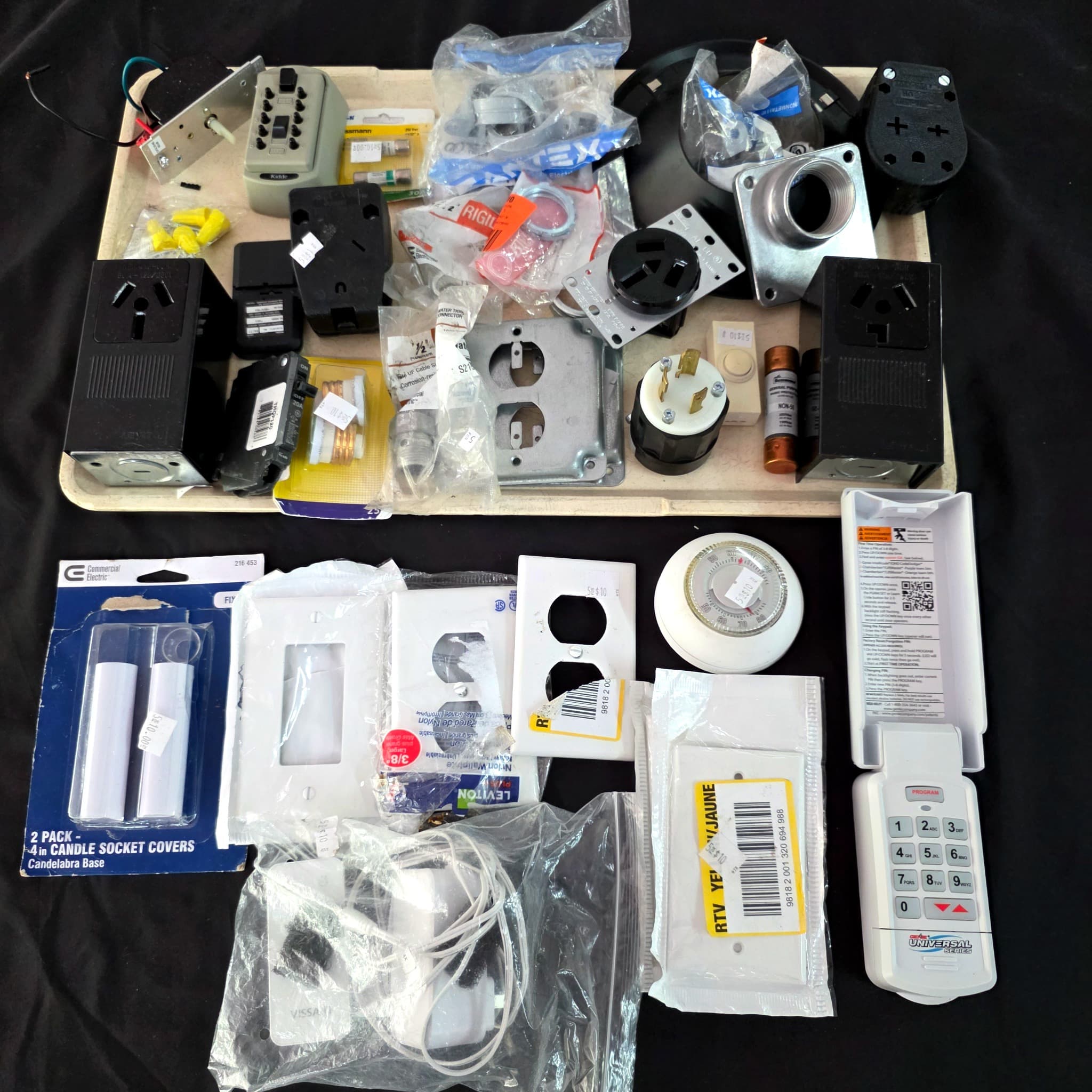 Mixed Lot of New Electrical Hardware and Supplies