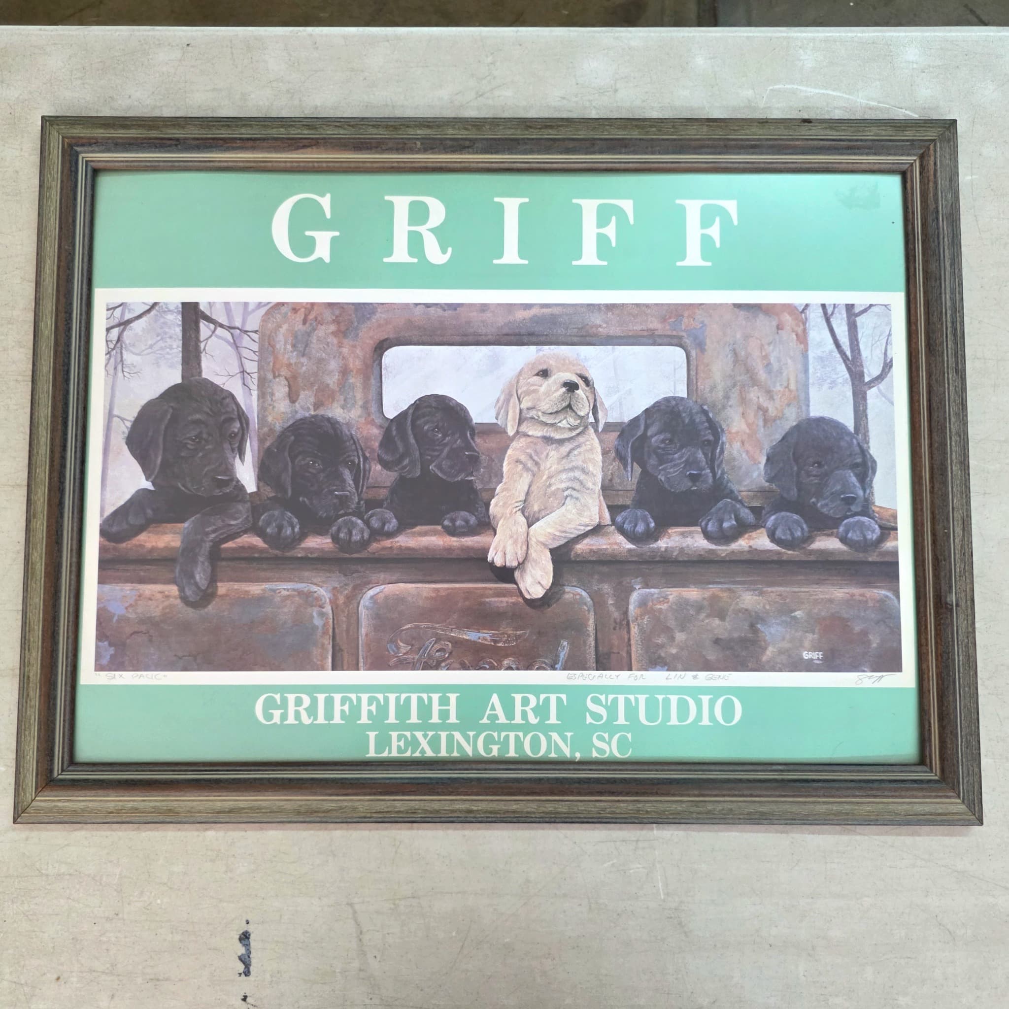 Griff "Six Pack" Framed Print, Hand-Signed & Inscribed
