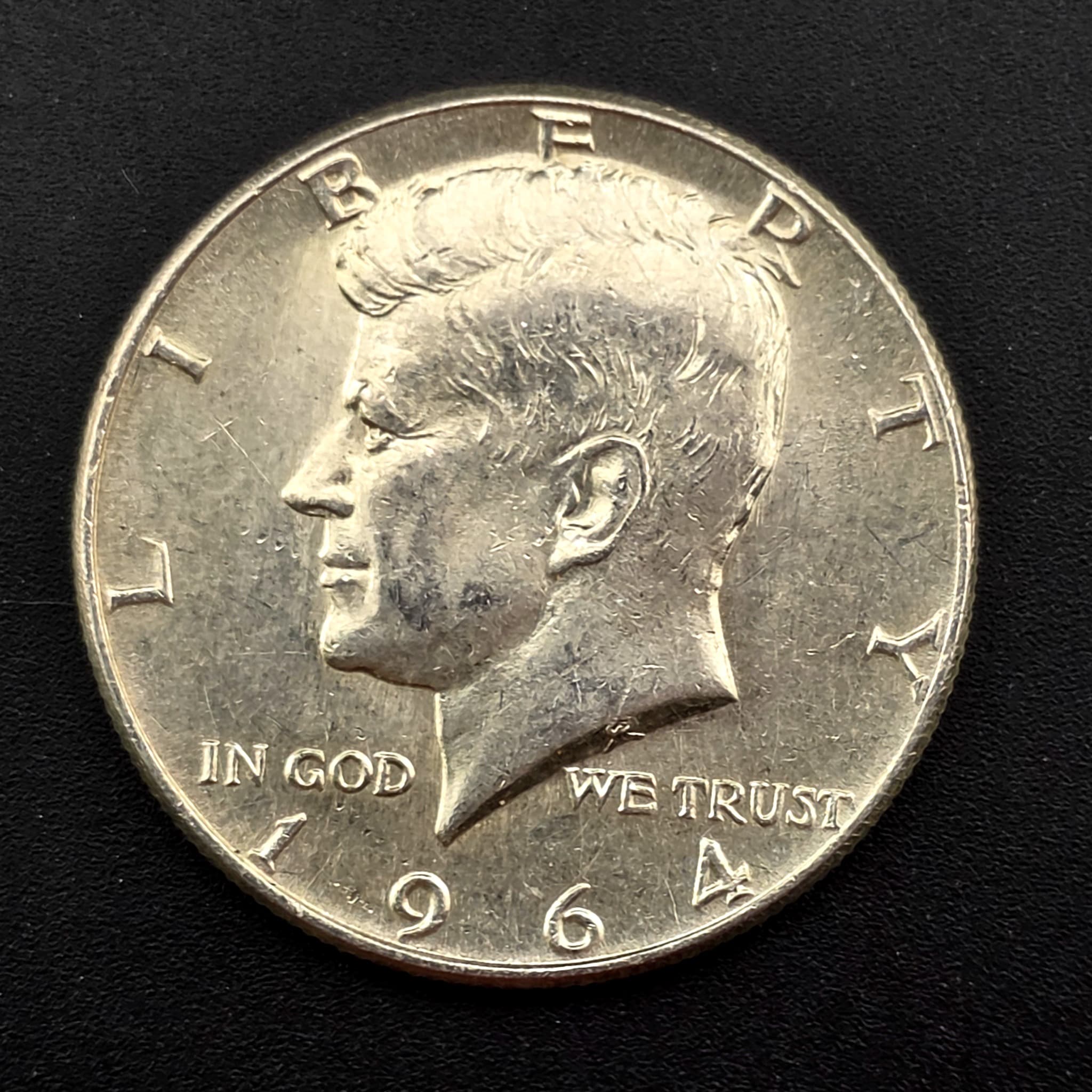 1964 Kennedy Half Dollar, 90% Silver