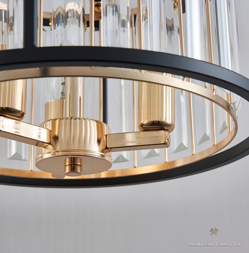 AGV Lighting Crystal Drum Semi-Flush Ceiling Light β photo 3
