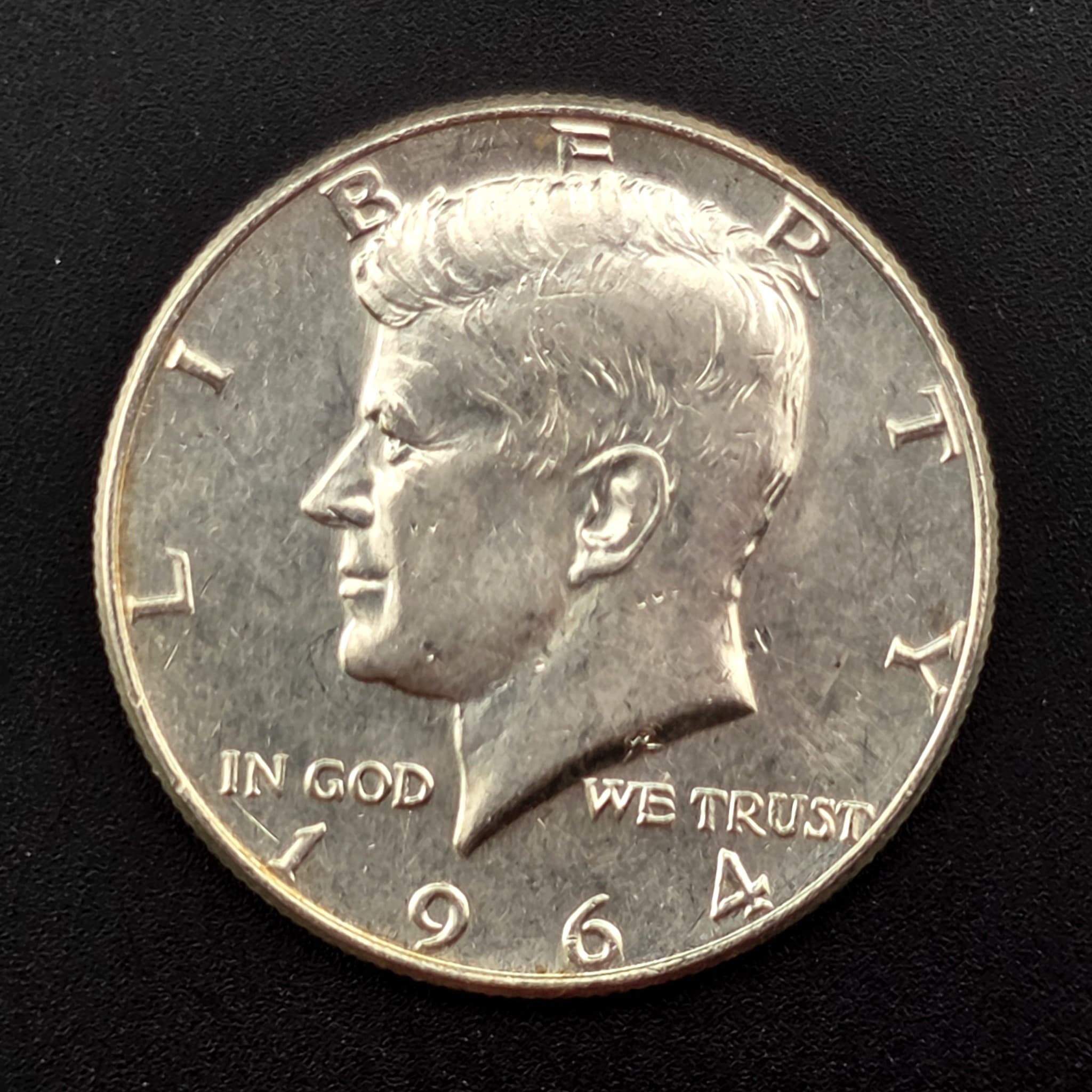 1964 Kennedy Half Dollar, 90% Silver