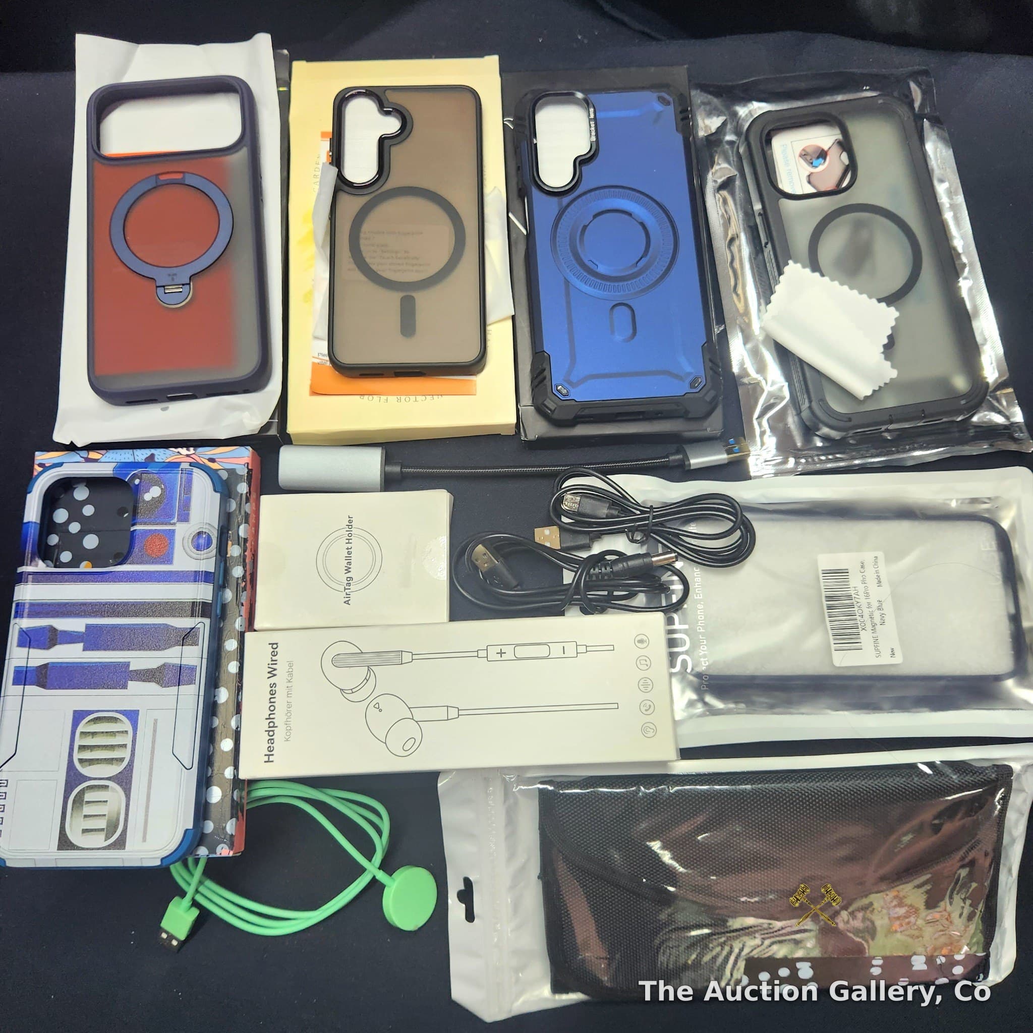 Mixed Phone Accessories Lot โ Cases, Cables, Earbuds & More