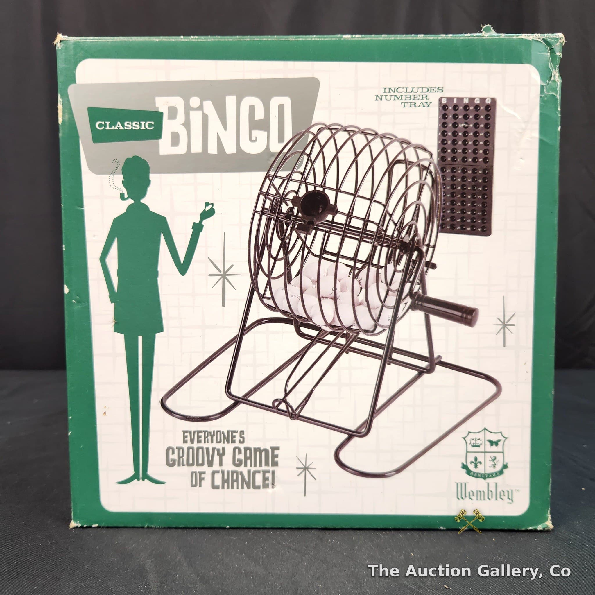 Wembley Classic Bingo Set with Cage, Balls & Number Tray