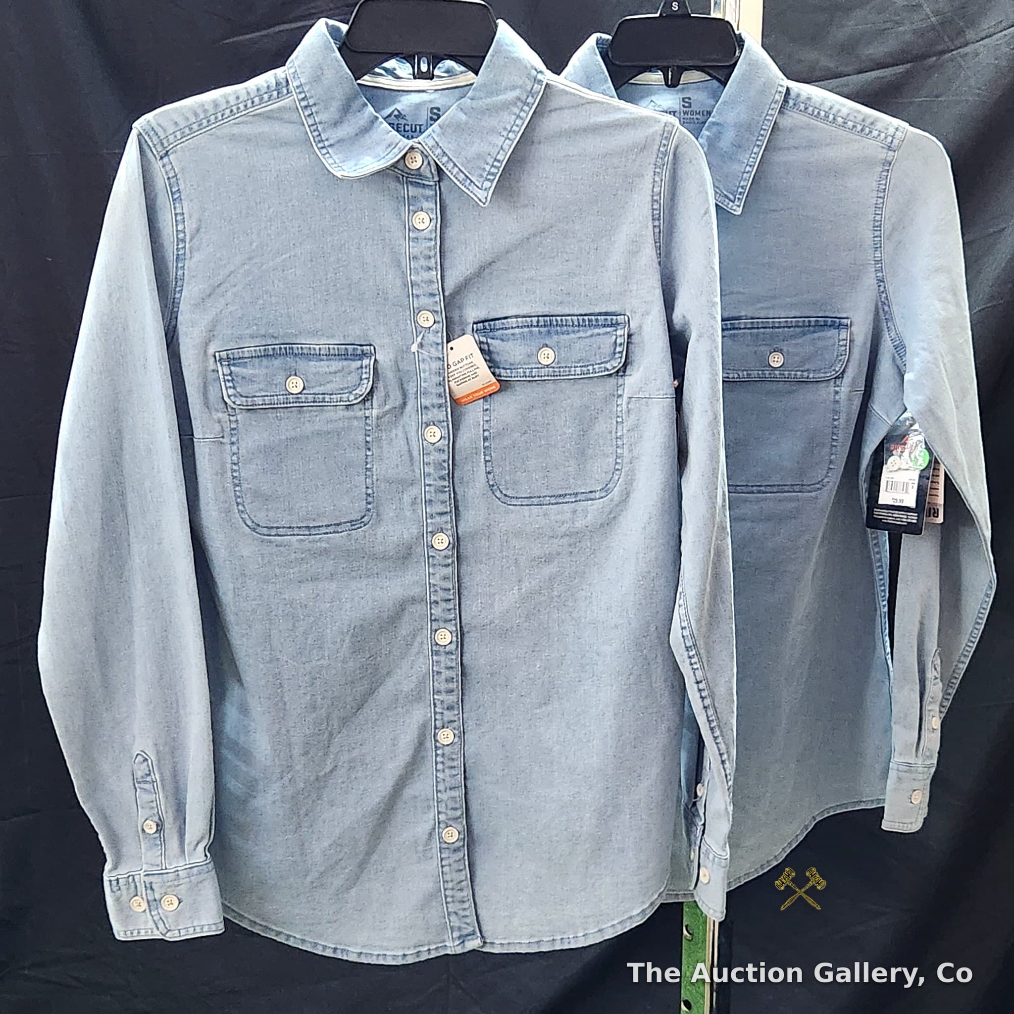 Ridgecut Toughwear Women's Flex Denim Shirts, Set of 2, Size Small, NWT