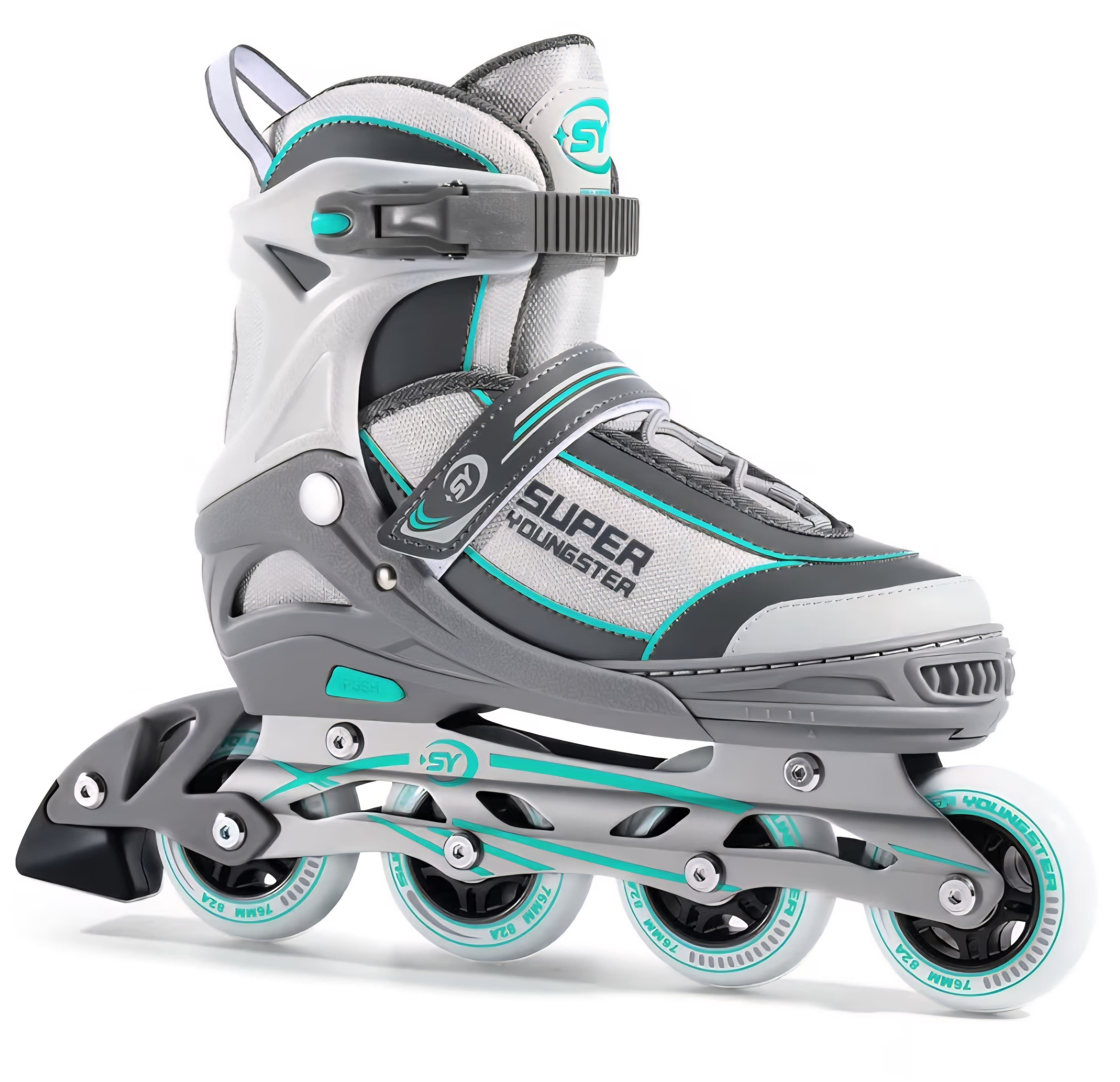 Woman's Inline Skates - Cyan (Adjustable Sizes 4-7)