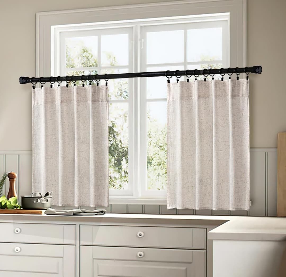 Natural Linen Curtain Set (Natural White Linen)