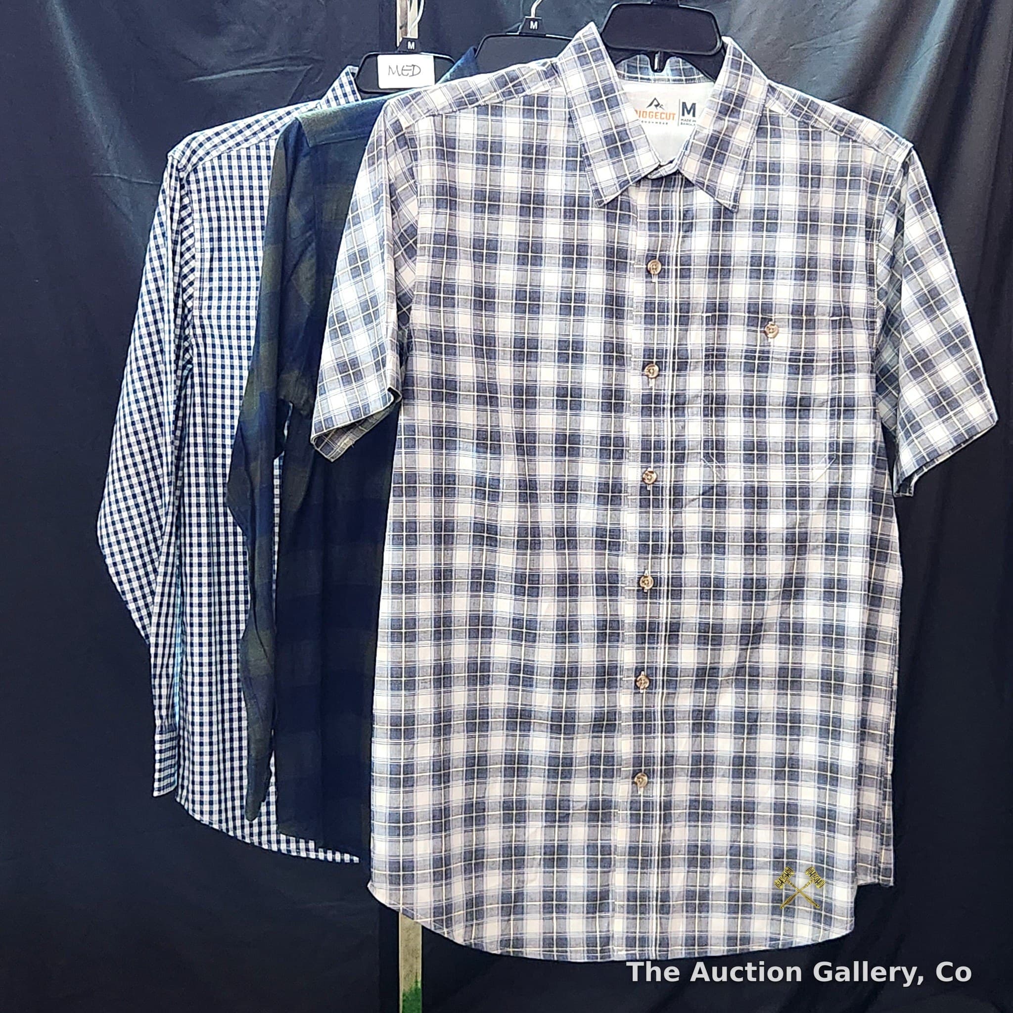 Men's Plaid Button-Up Shirts, Lot of 3, Size Medium
