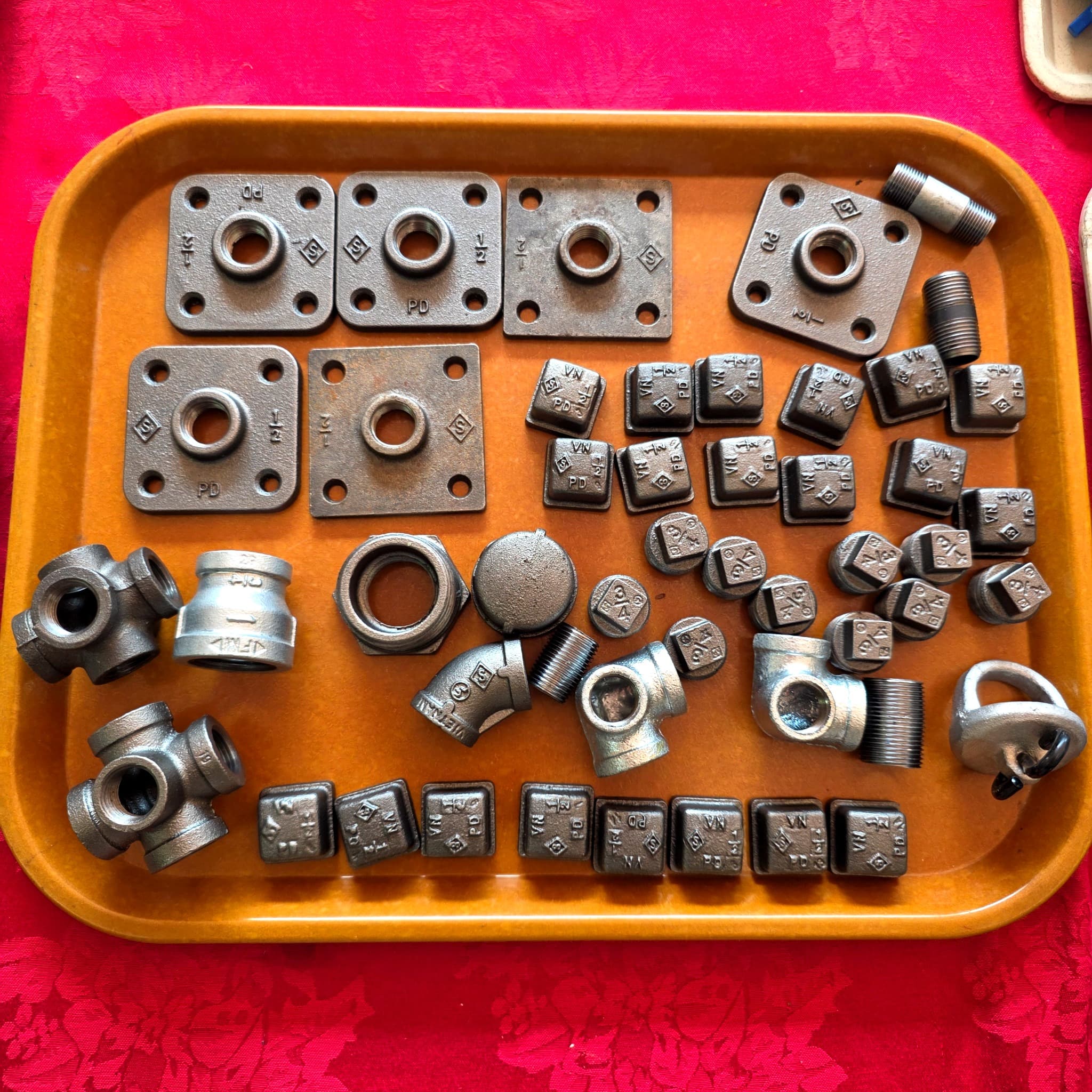 Mixed Lot of Black Iron & Galvanized Pipe Fittings