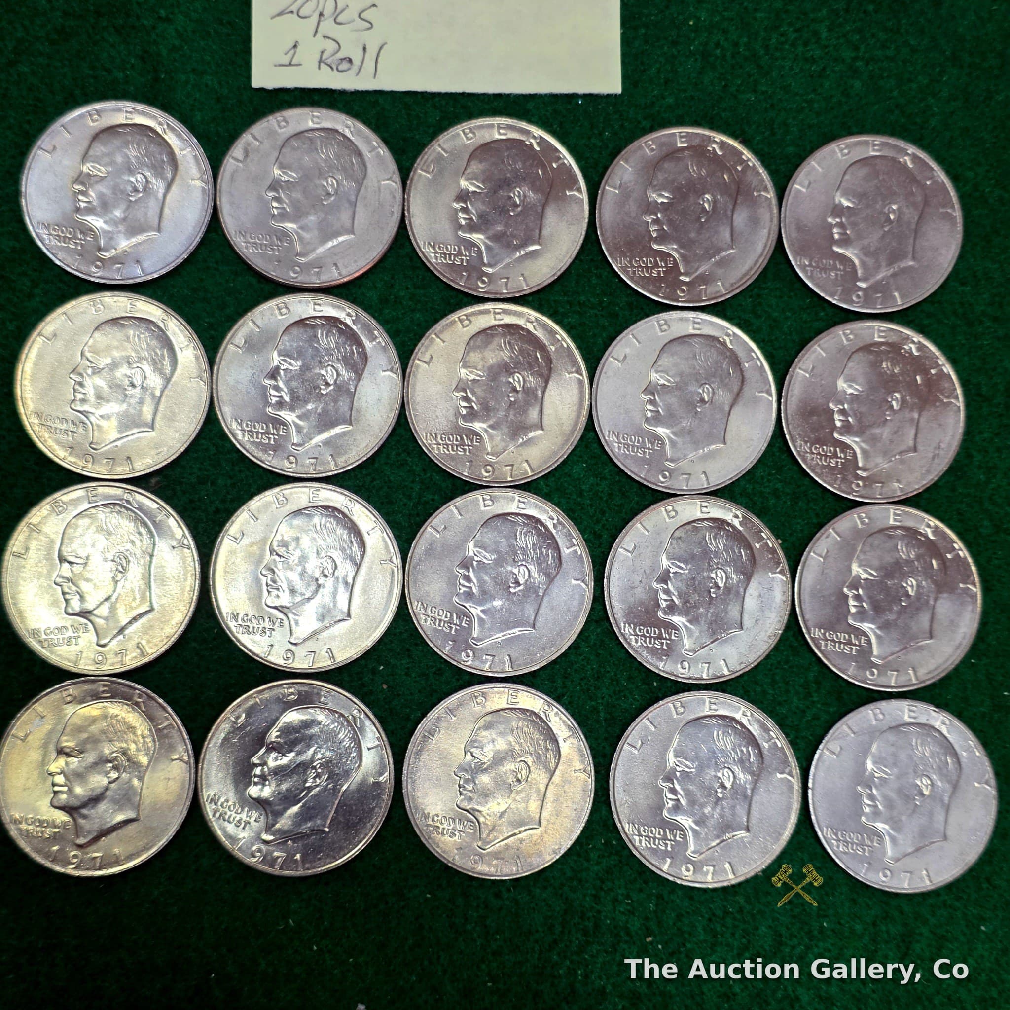 1971 Eisenhower Dollar Roll, 20 Coins โ Philadelphia & Denver