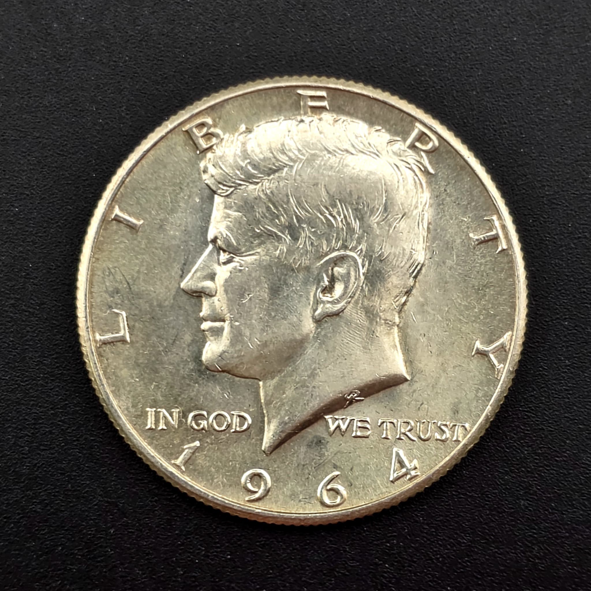 1964 Kennedy Half Dollar, 90% Silver