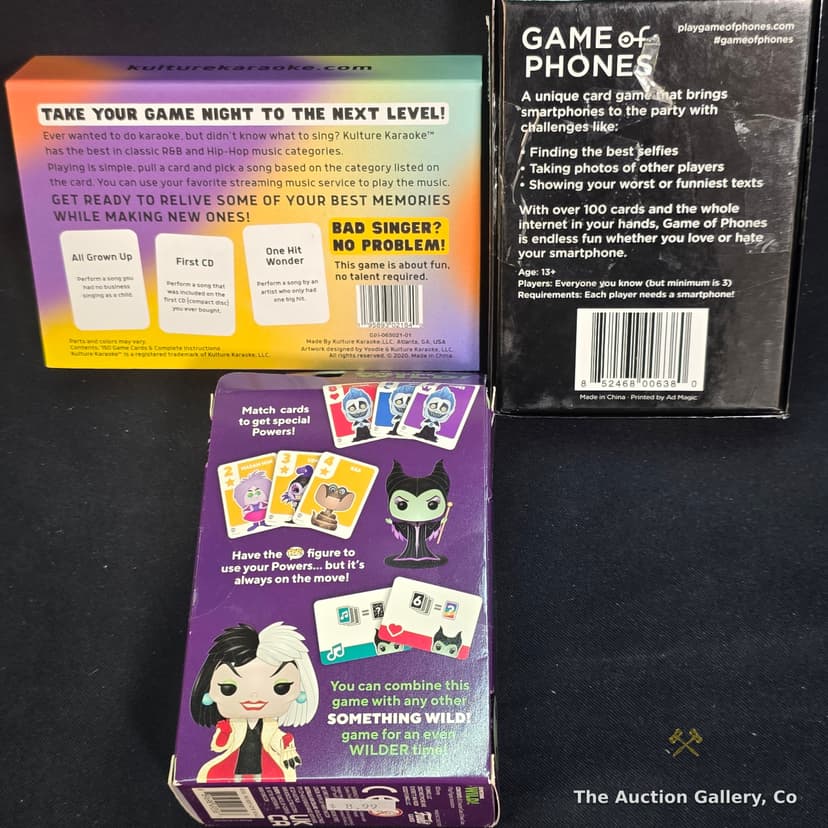 Lot of 3 Card Games β Kulture Karaoke, Game of Phones, Disney Something Wild β photo 5