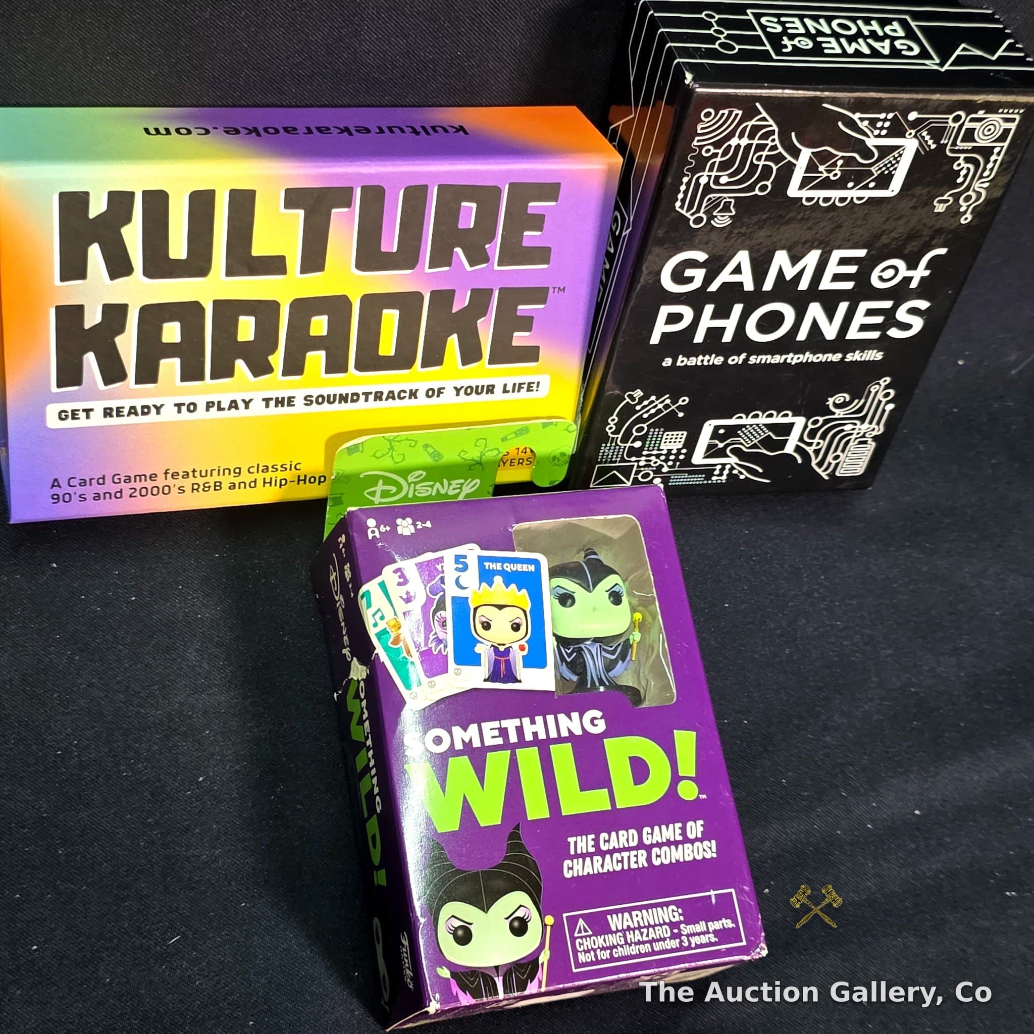 Lot of 3 Card Games โ Kulture Karaoke, Game of Phones, Disney Something Wild