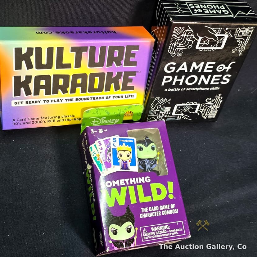 Lot of 3 Card Games β Kulture Karaoke, Game of Phones, Disney Something Wild