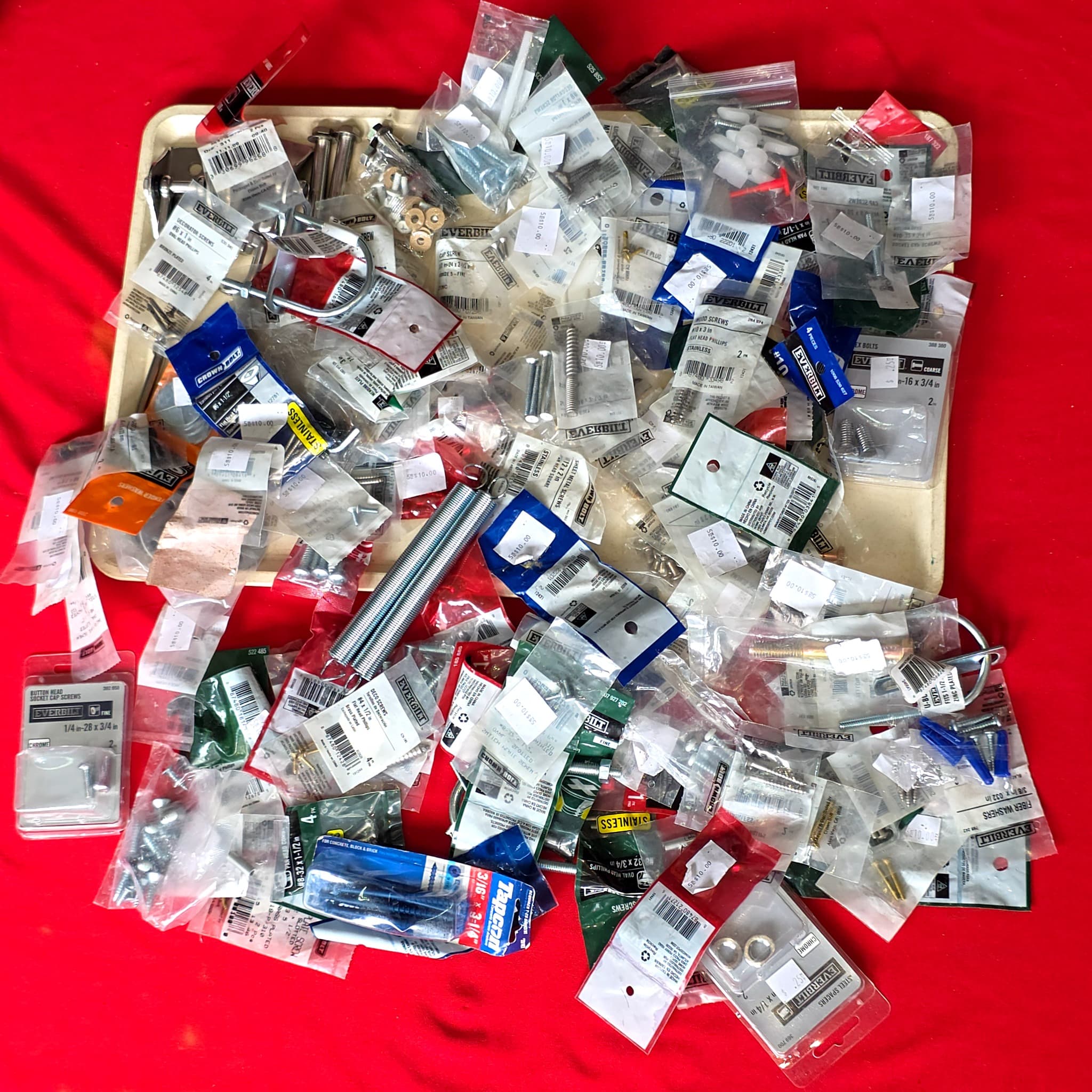Large Lot of Assorted Hardware β Nuts, Bolts, Fasteners