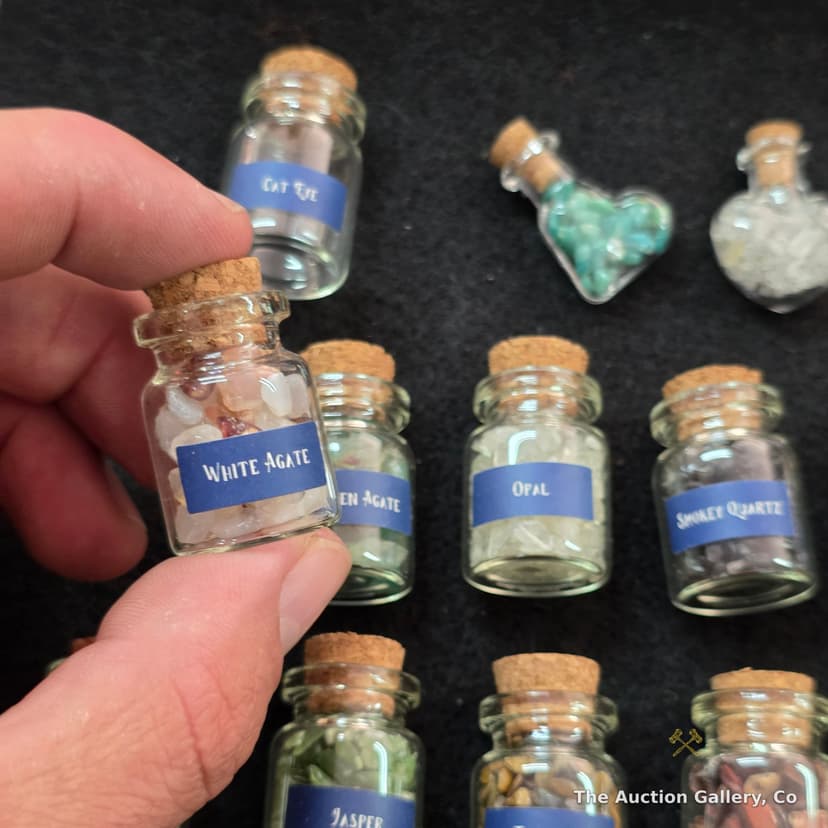 Mini Gemstone Chip Cork Bottles, Set of 18 β photo 7