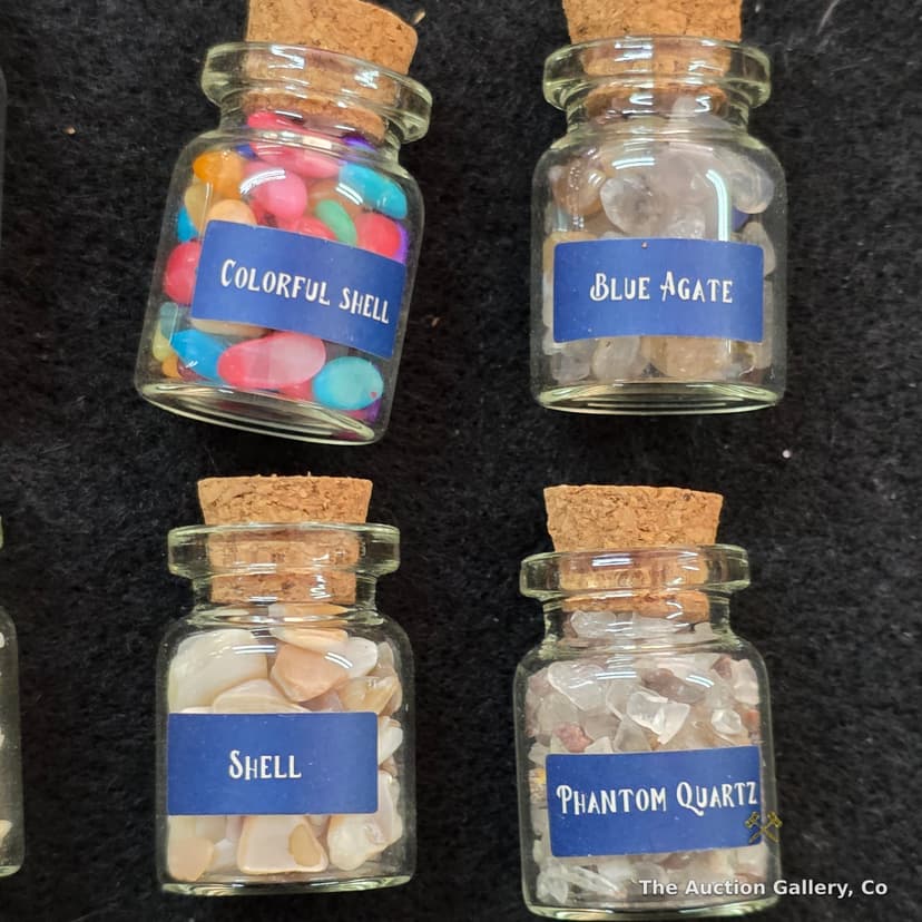 Mini Gemstone Chip Cork Bottles, Set of 18 β photo 4