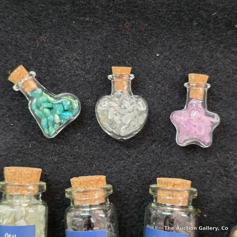 Mini Gemstone Chip Cork Bottles, Set of 18 β photo 5