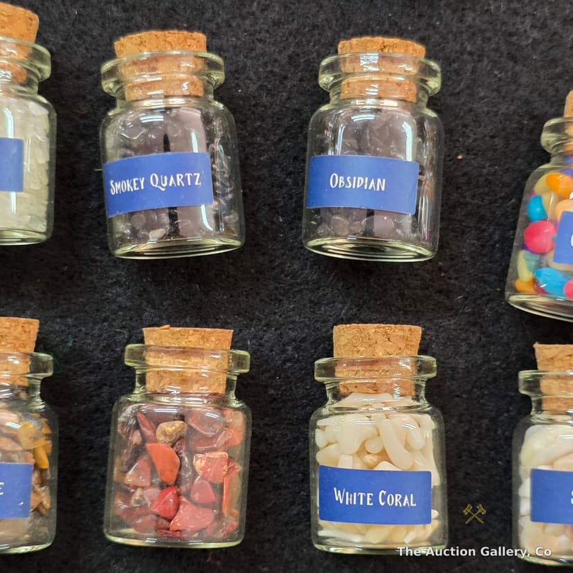 Mini Gemstone Chip Cork Bottles, Set of 18 β photo 3