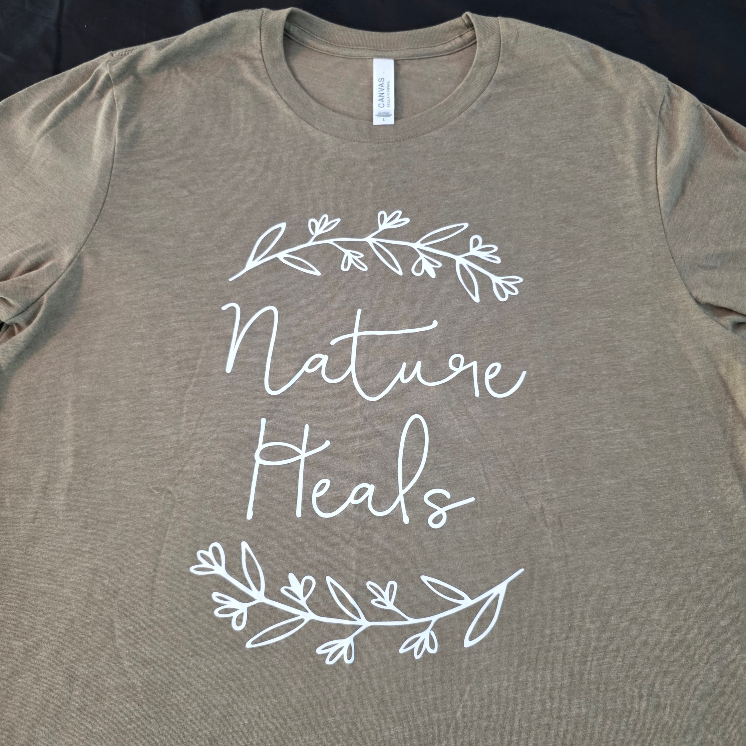 Bella Canvas "Nature Heals" Graphic Tee, Size L