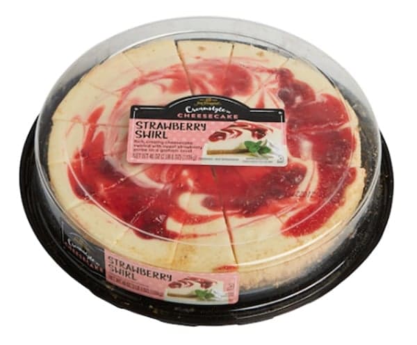 Jon Donaire 9" Strawberry Swirl Cheesecake 16-Slices 40oz.