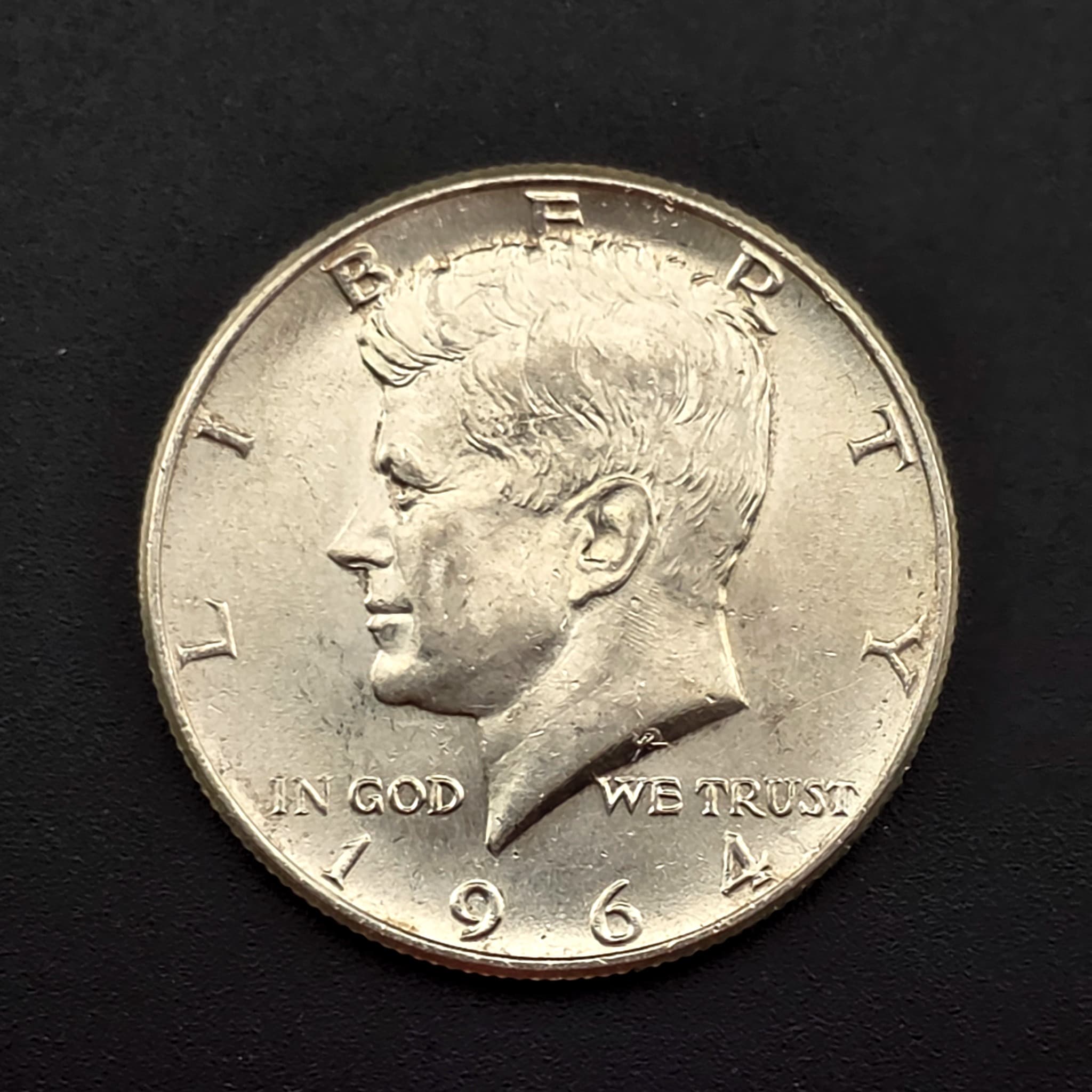 1964 Kennedy Half Dollar, 90% Silver