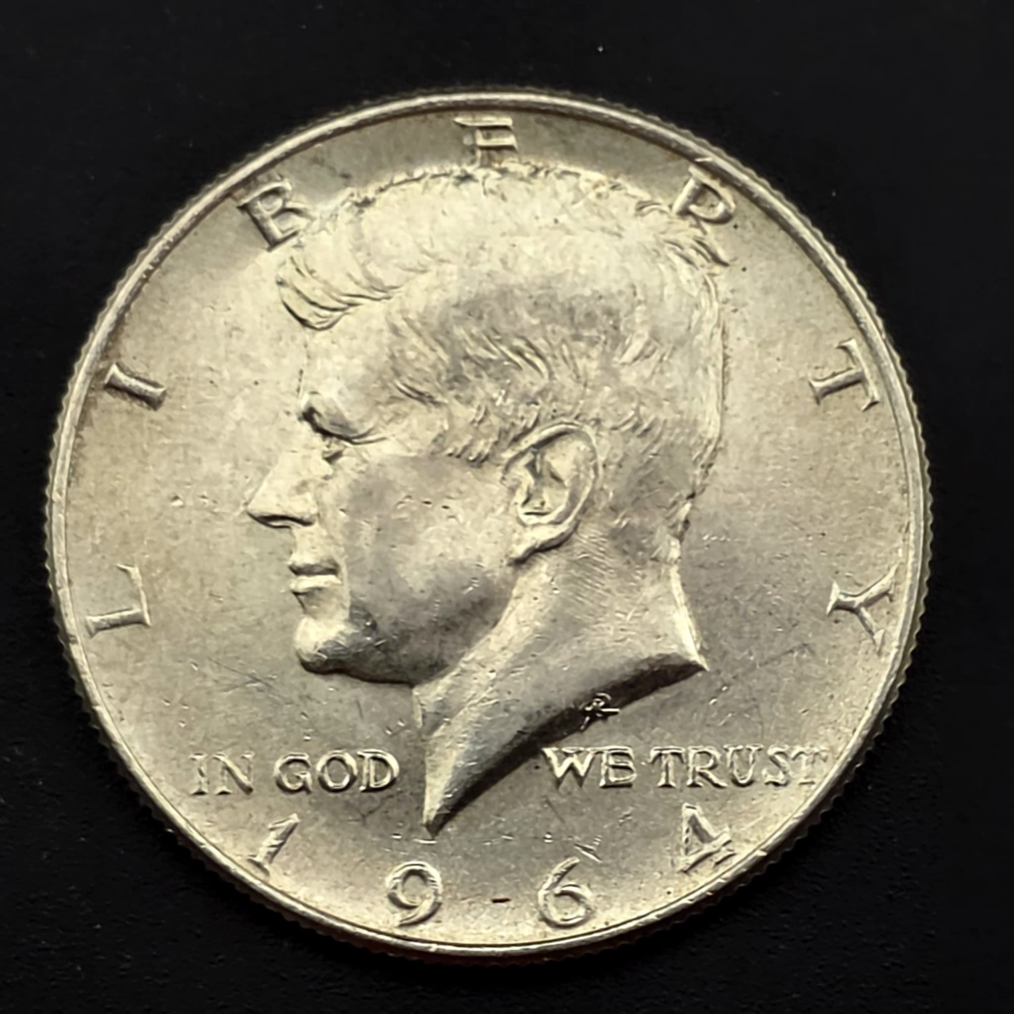 1964 Kennedy Half Dollar, 90% Silver
