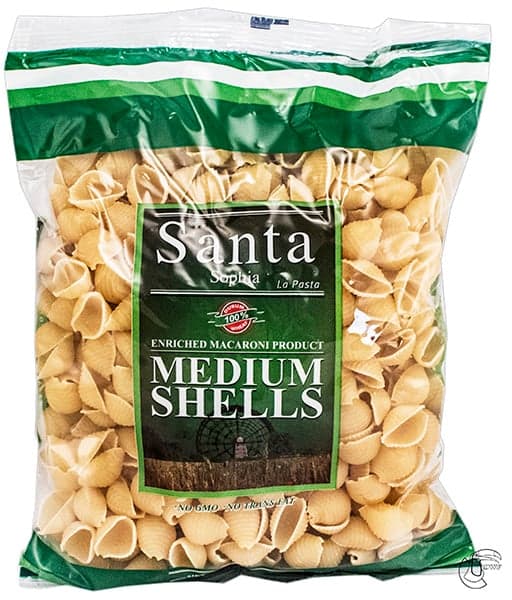 Santa Sophia Pasta Medium Shells (Kosher) 16oz.