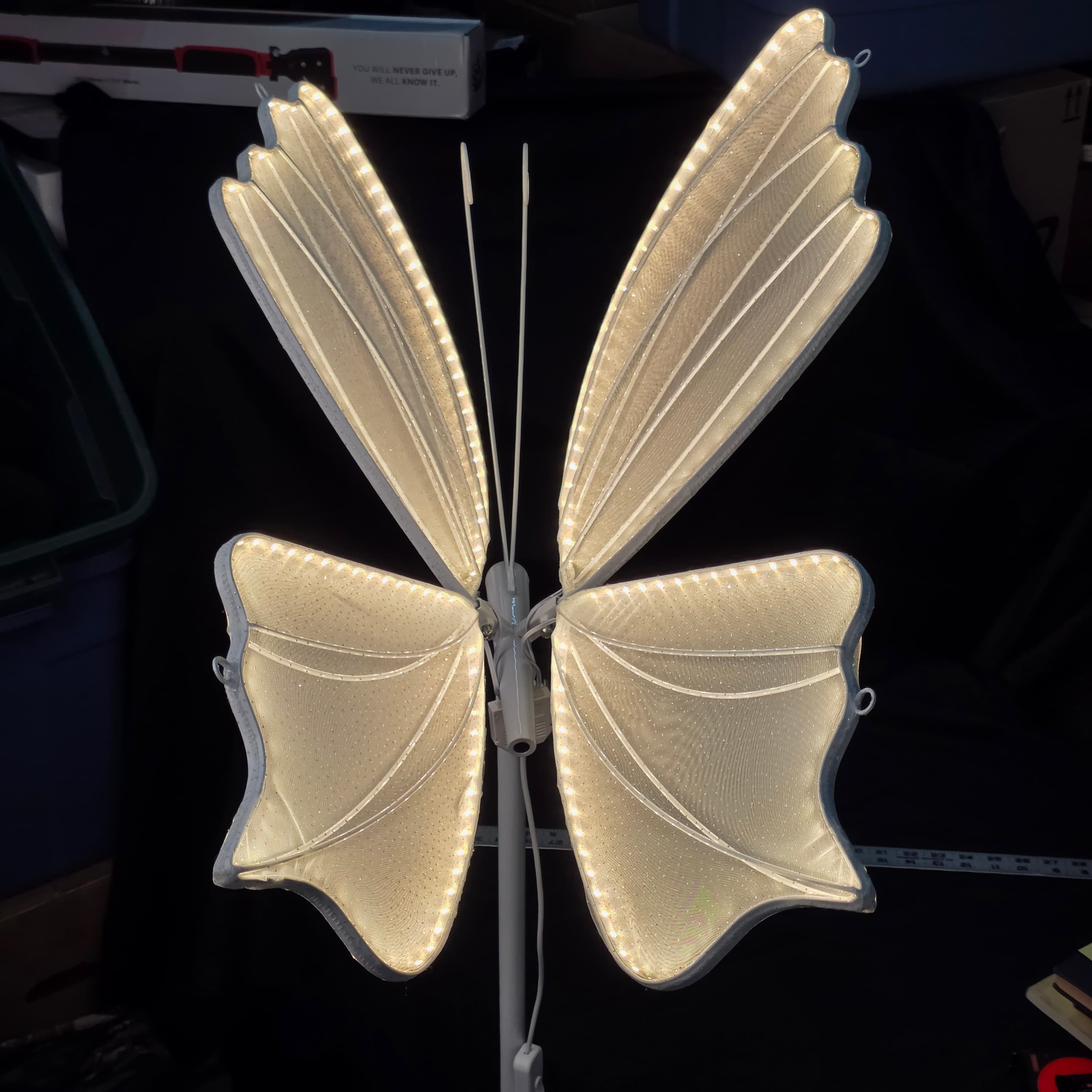 New - LED Butterfly Wing Floor Lamp, 68" Tall