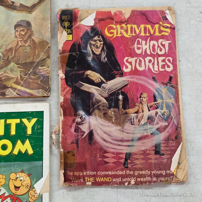 Vintage Comic Book Lot of 5 โ Classics Illustrated, Grand Prix, Grimm's Ghost Stories โ photo 4
