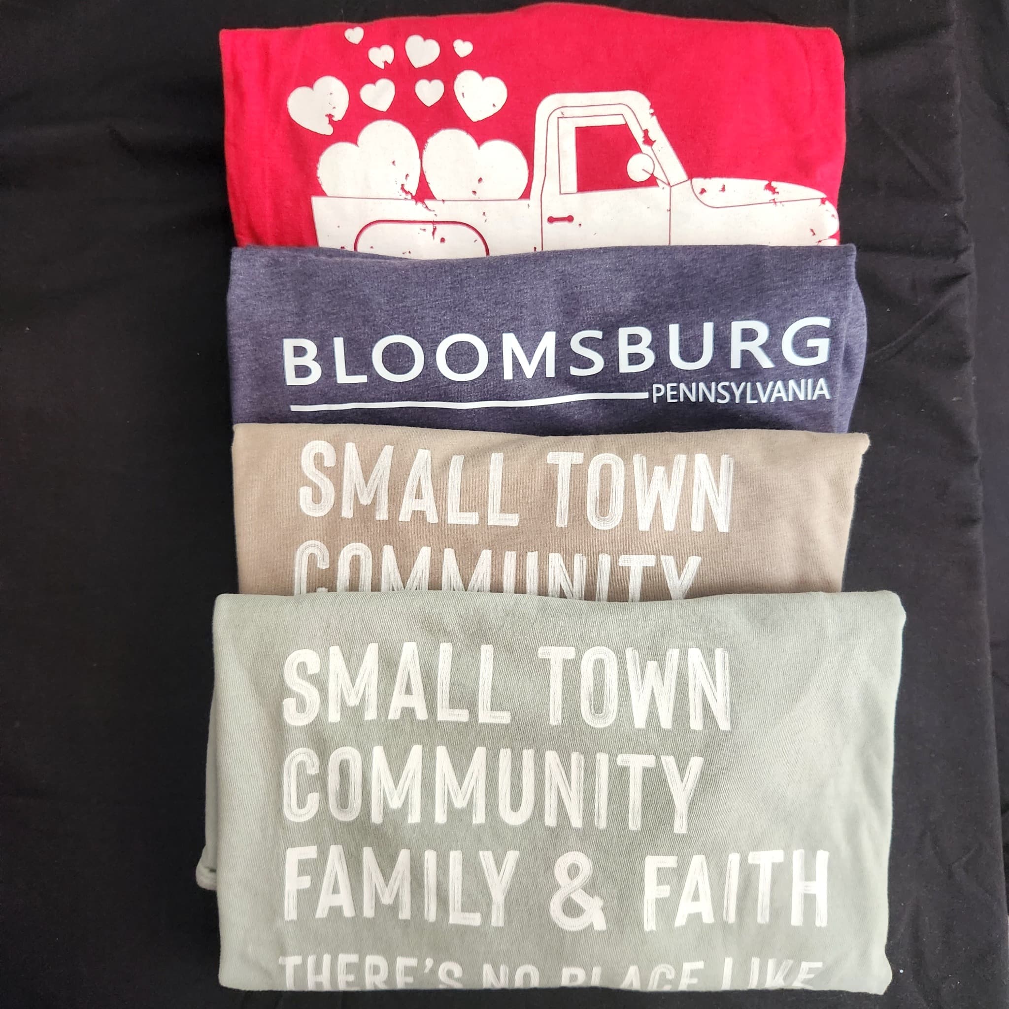 Bloomsburg PA Graphic T-Shirts, Set of 4, Size XL, New