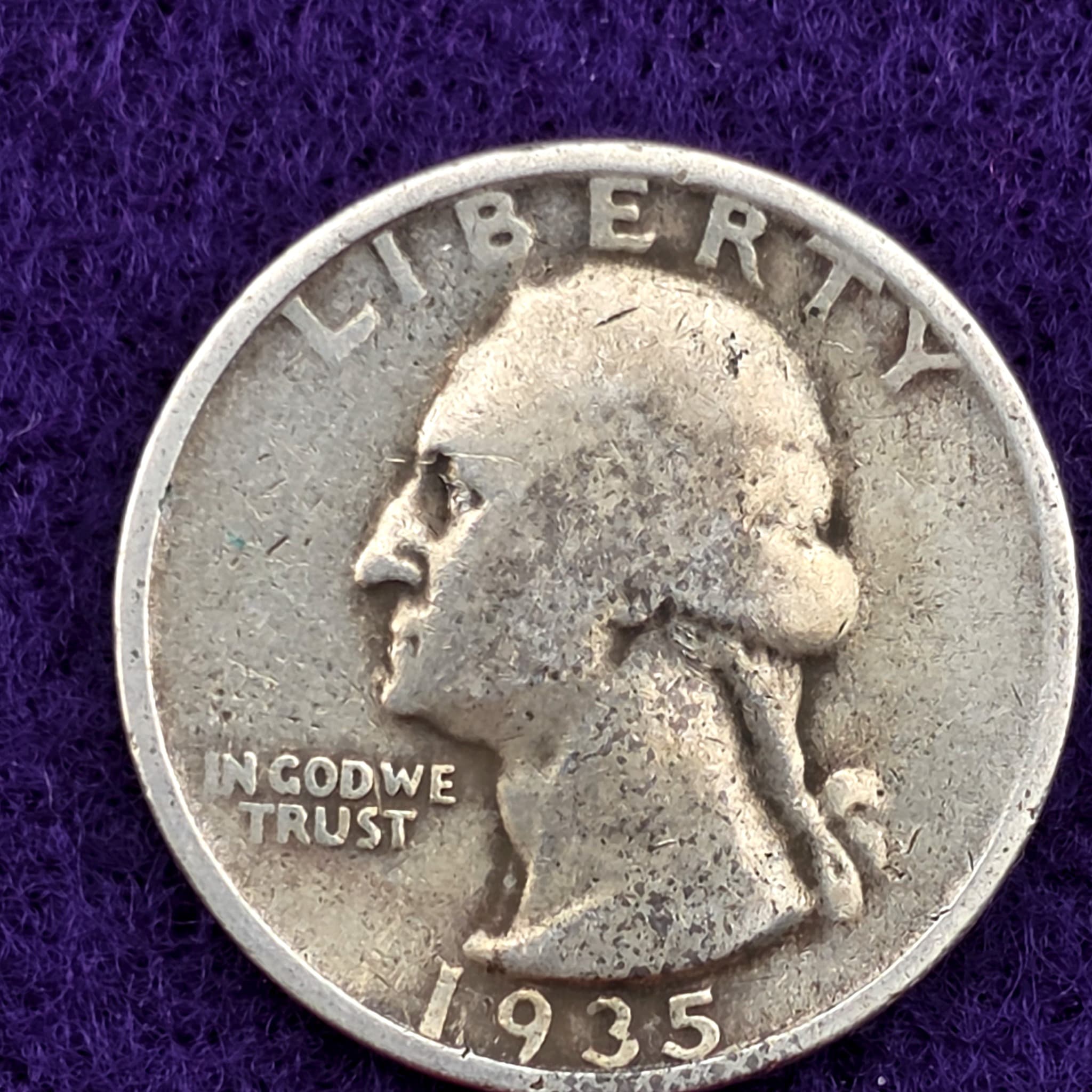 1935 Washington Quarter, 90% Silver