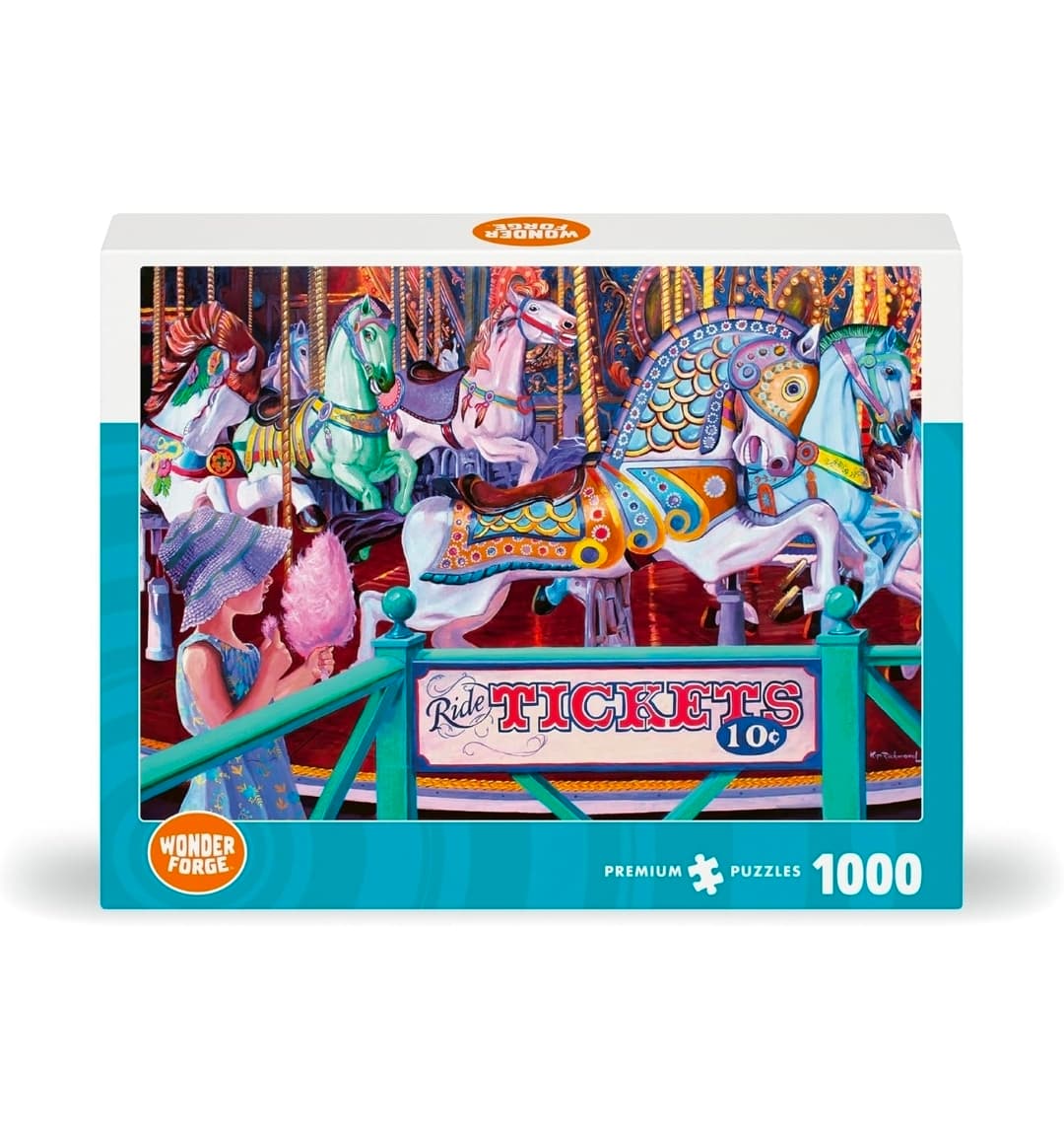 Cotton Candy Carousel 1000 Piece Jigsaw Puzzle for Adults | Unique, Perfectly-Fitting Pieces | Fun, Vibrant Imagery | Amazon Exclusive