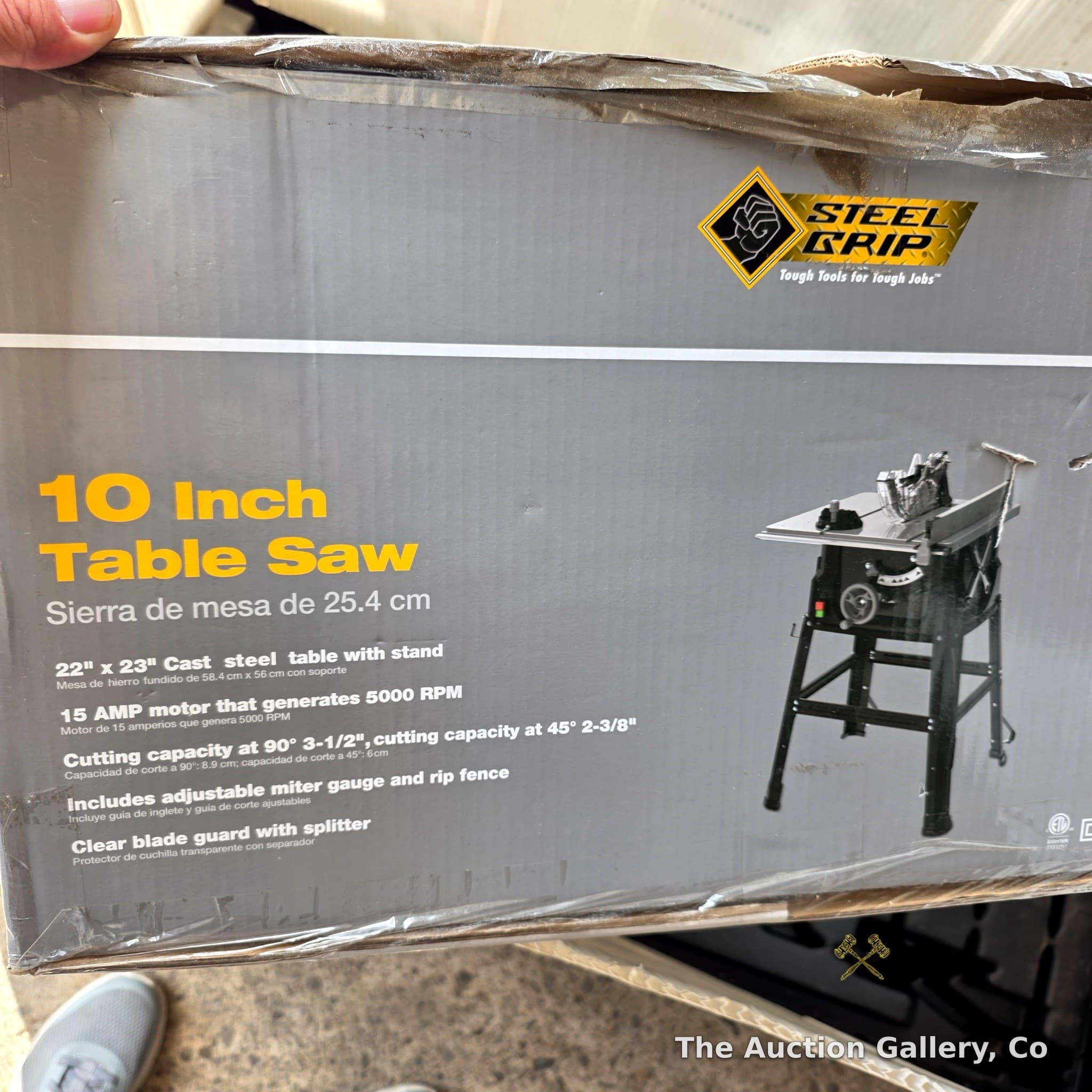 Steel Grip 10" Corded Table Saw with Stand, 15A