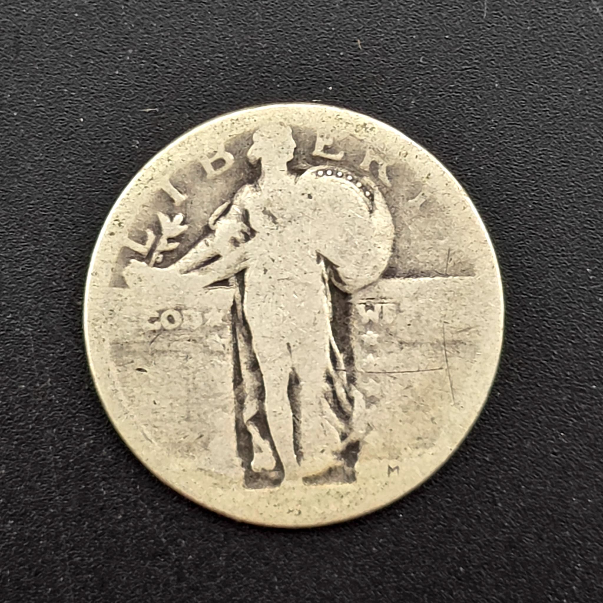 Standing Liberty Silver Quarter, Date Worn — 90% Silver