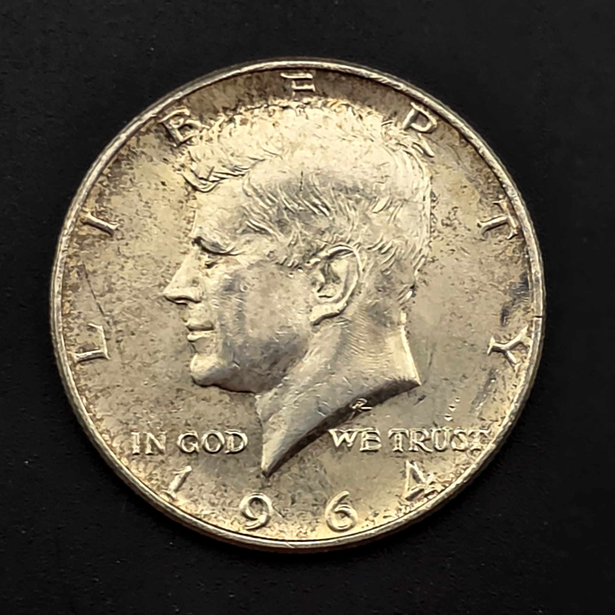 1964 Kennedy Half Dollar, 90% Silver