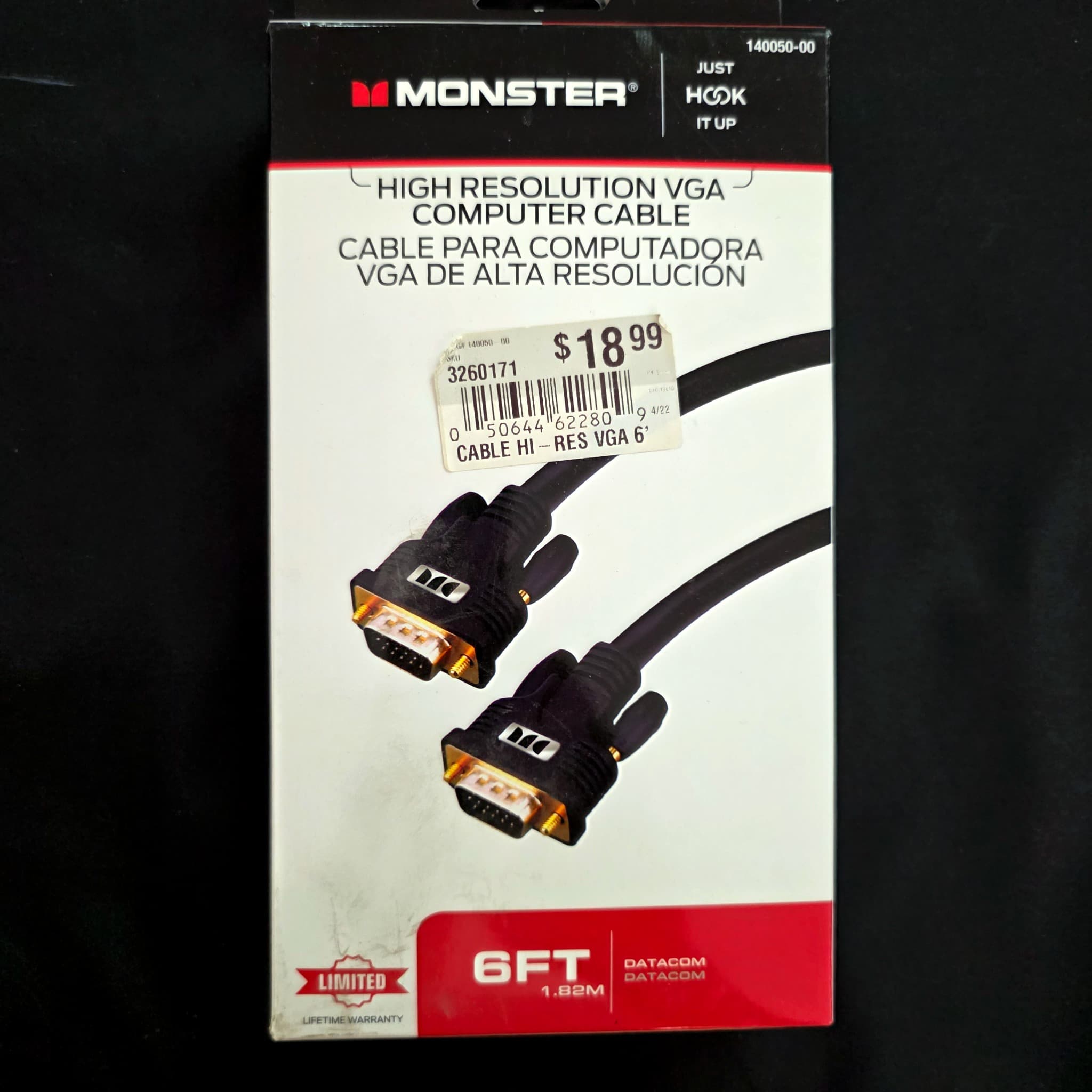 Monster High Resolution VGA Computer Cable, 6 ft