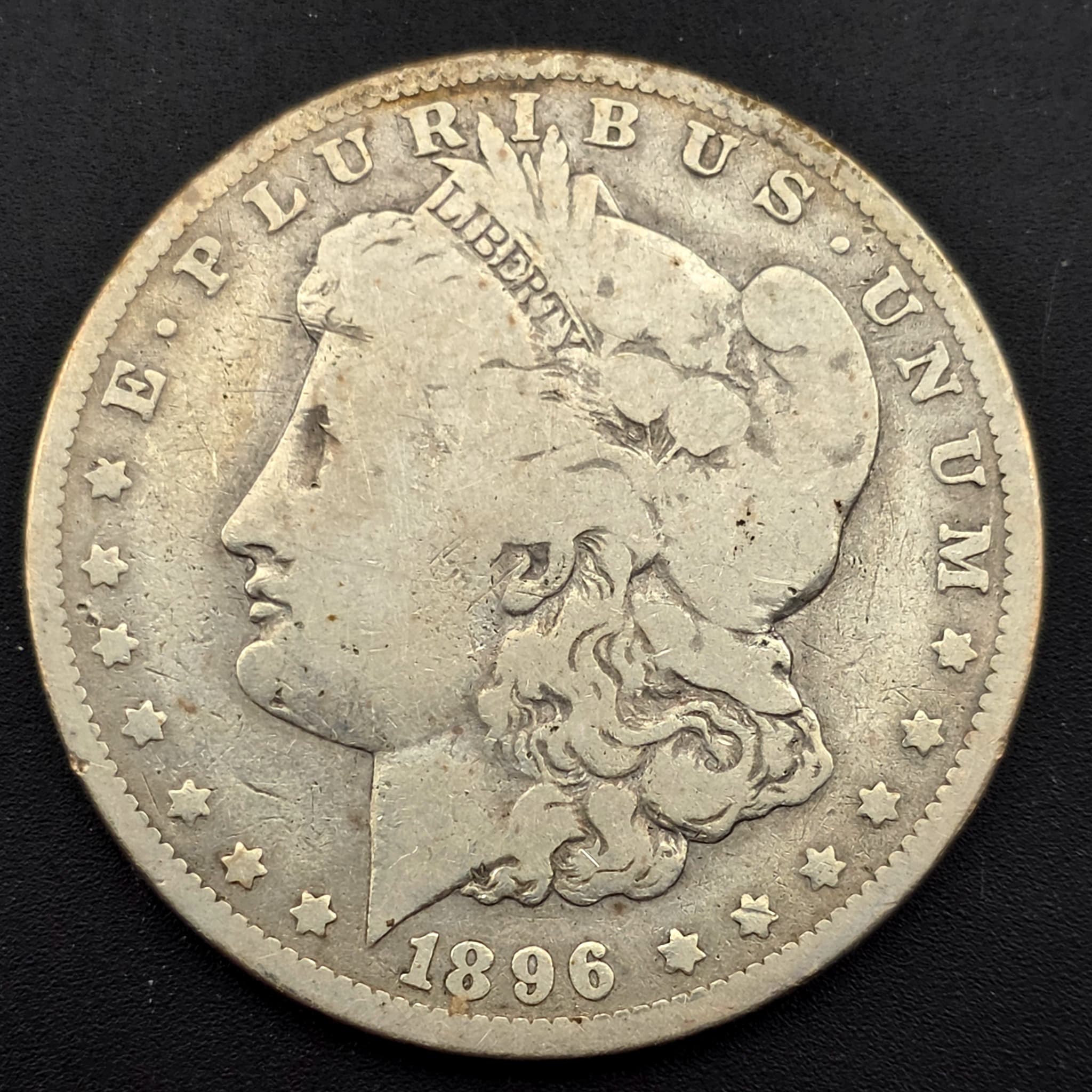 1896-O Morgan Silver Dollar, 90% Silver