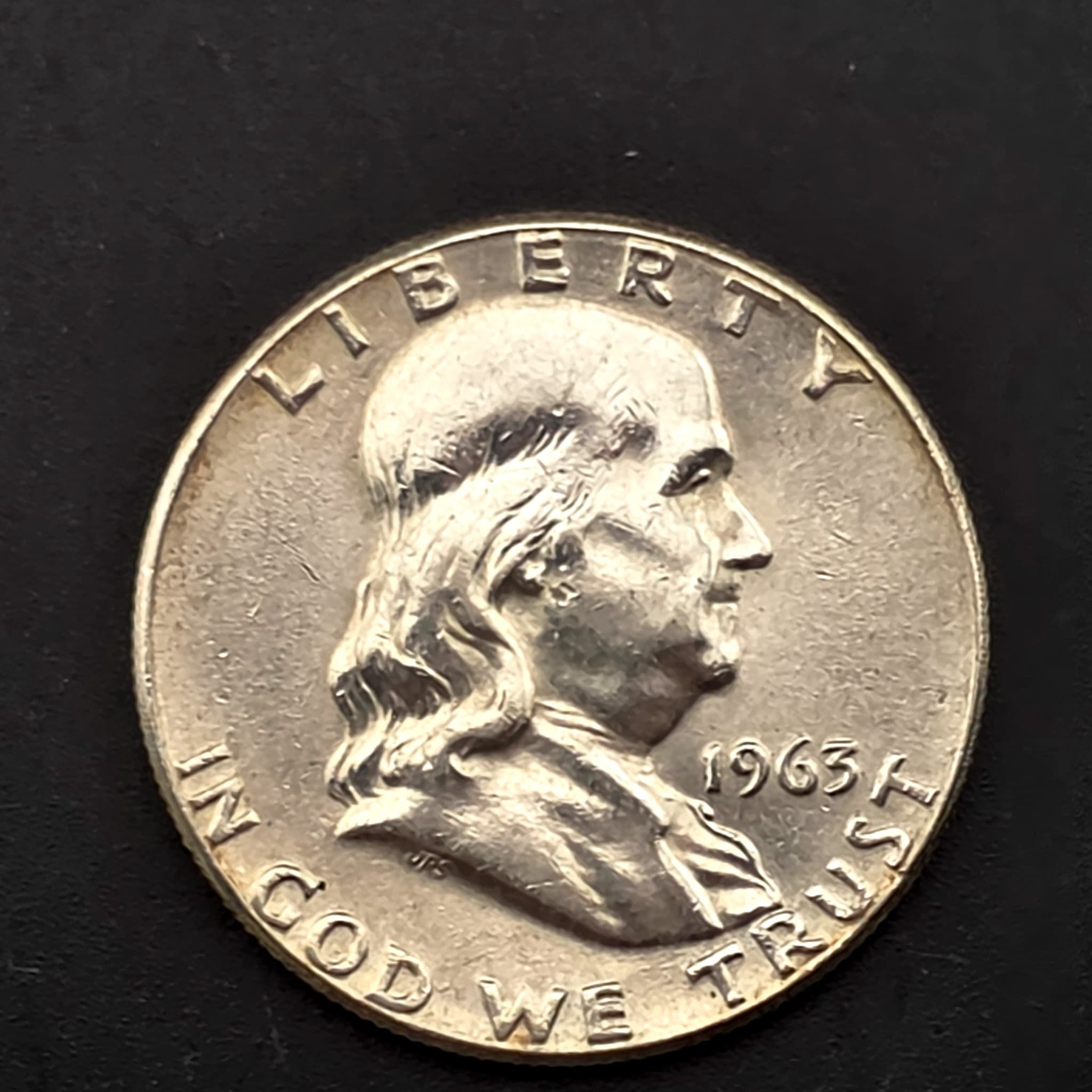 1963 Franklin Half Dollar, 90% Silver