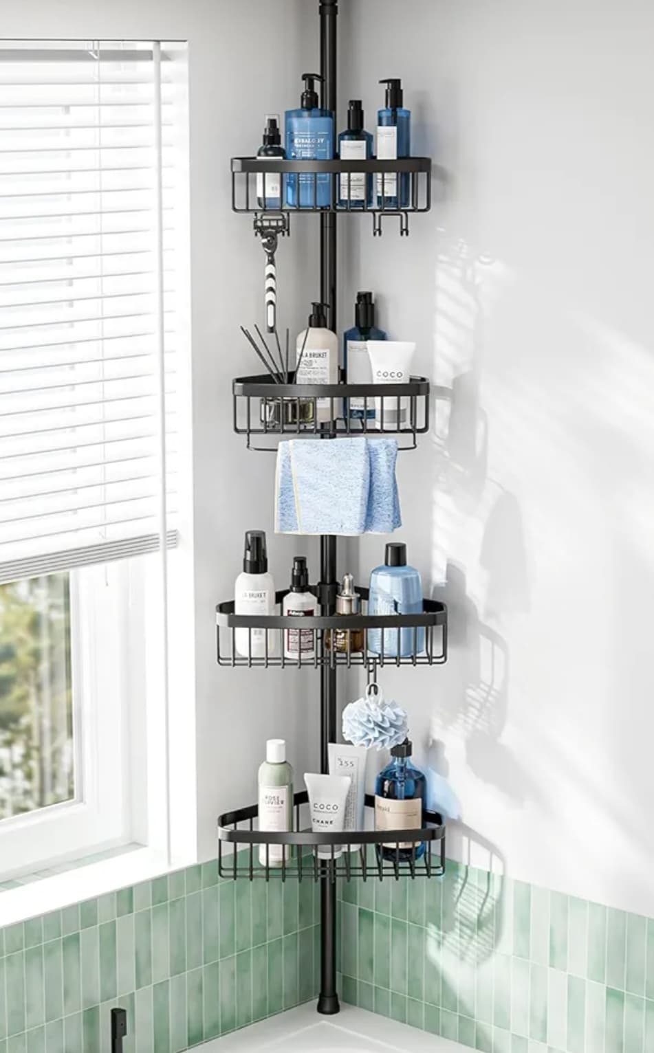 Corner Shower Organizer with Extras