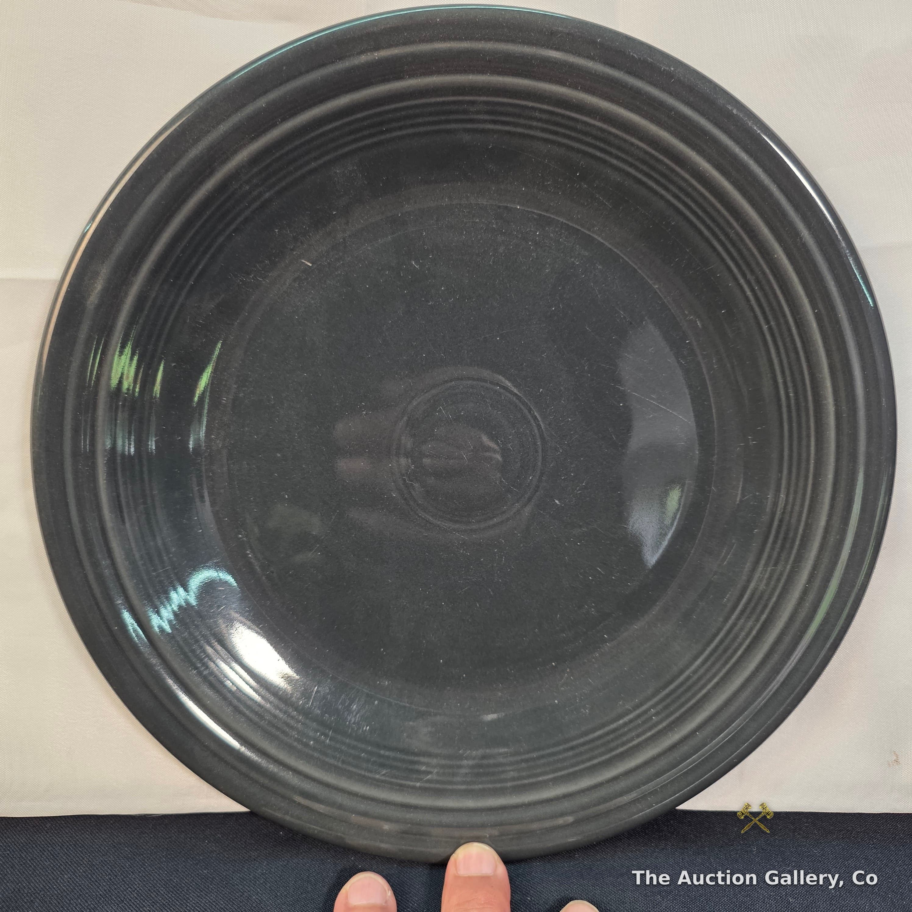 Fiesta Homer Laughlin 10.5" Dinner Plate, Slate/Black