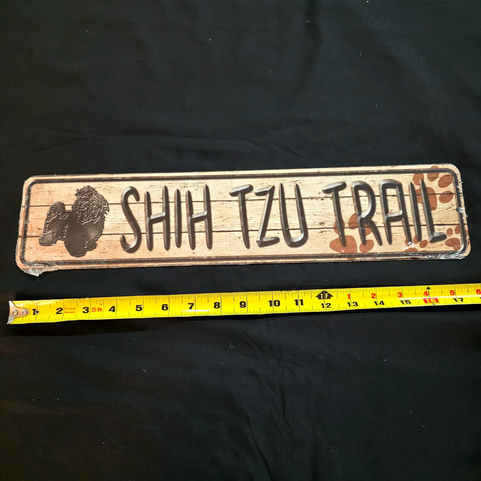 Shih Tzu Trail Metal Street Sign, 18"