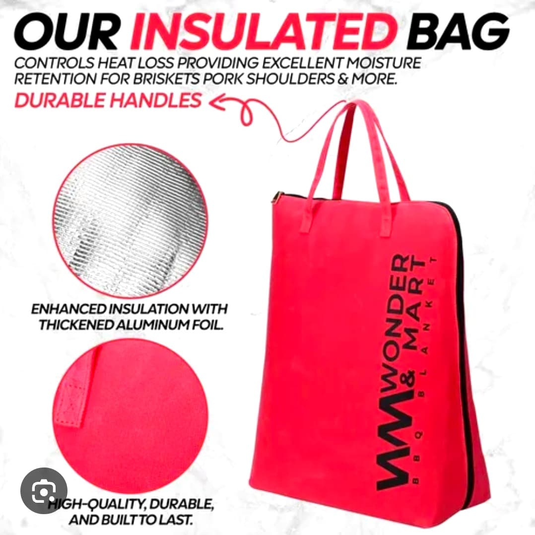 Wonder & Mart BBQ Blanket Insulated Bag, Brand New