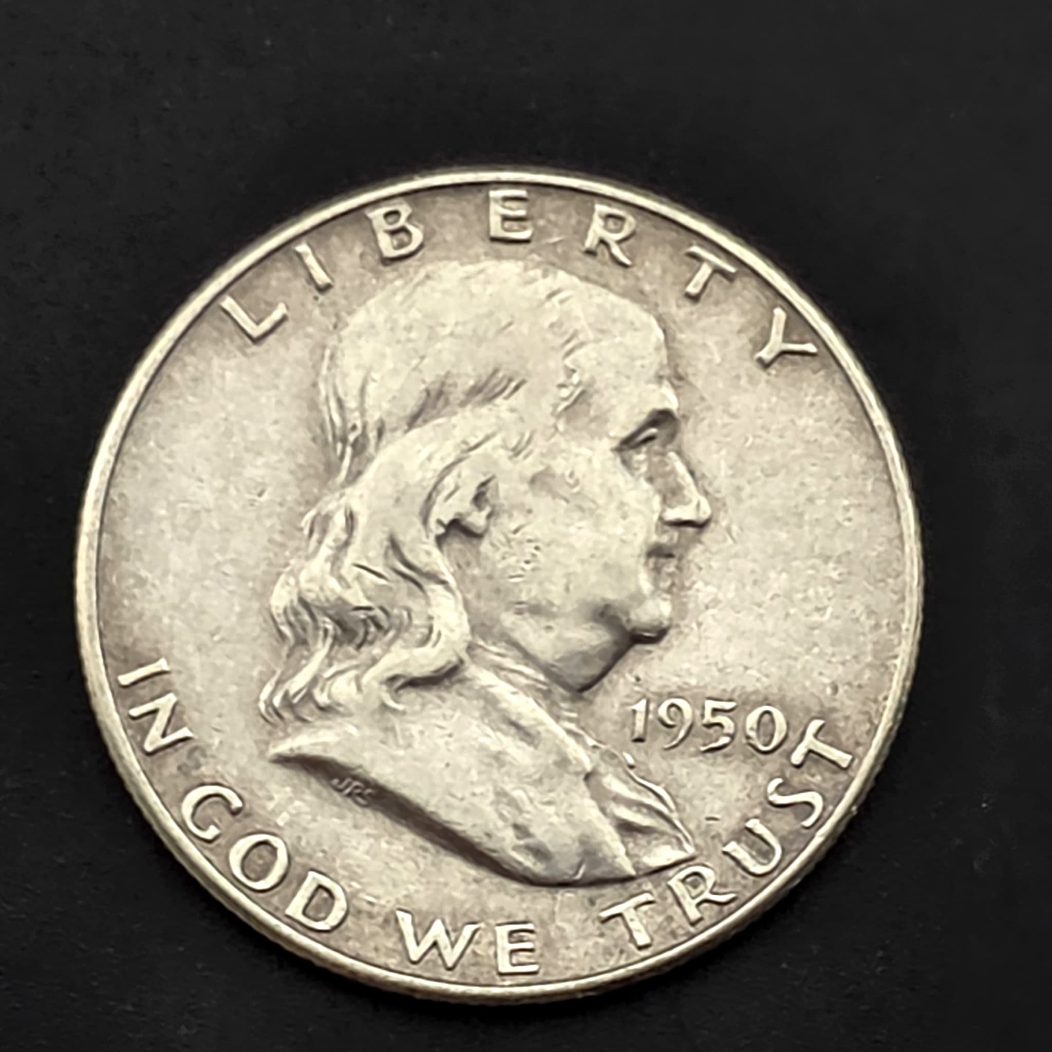 1950 Franklin Half Dollar, 90% Silver