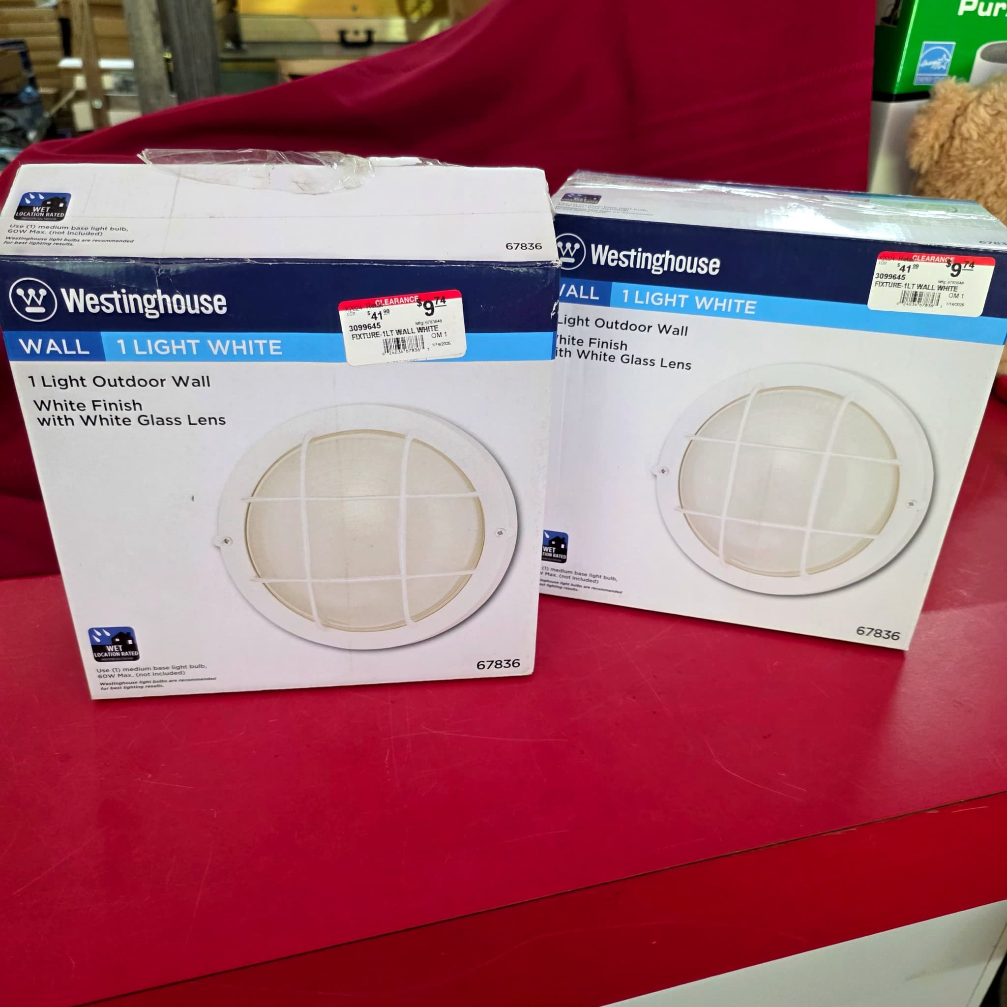 Westinghouse Outdoor Wall Light Fixtures, Set of 2