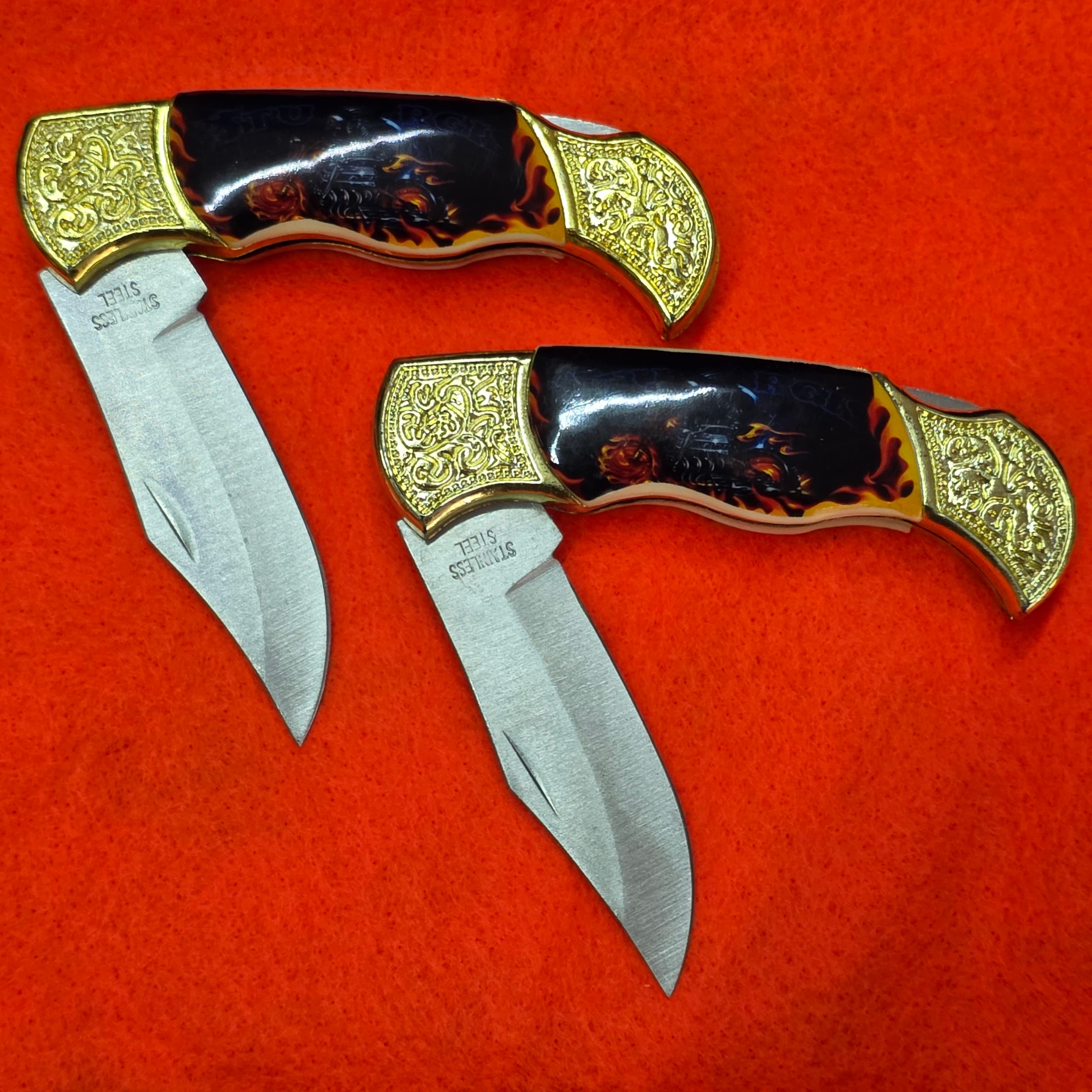 Sturgis Lockback Folding Knives, Pair of 2