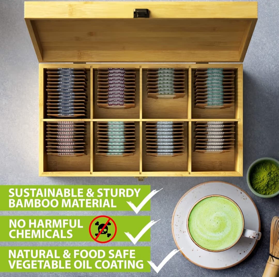 Bamboo Tea Box - Food Safe Coating