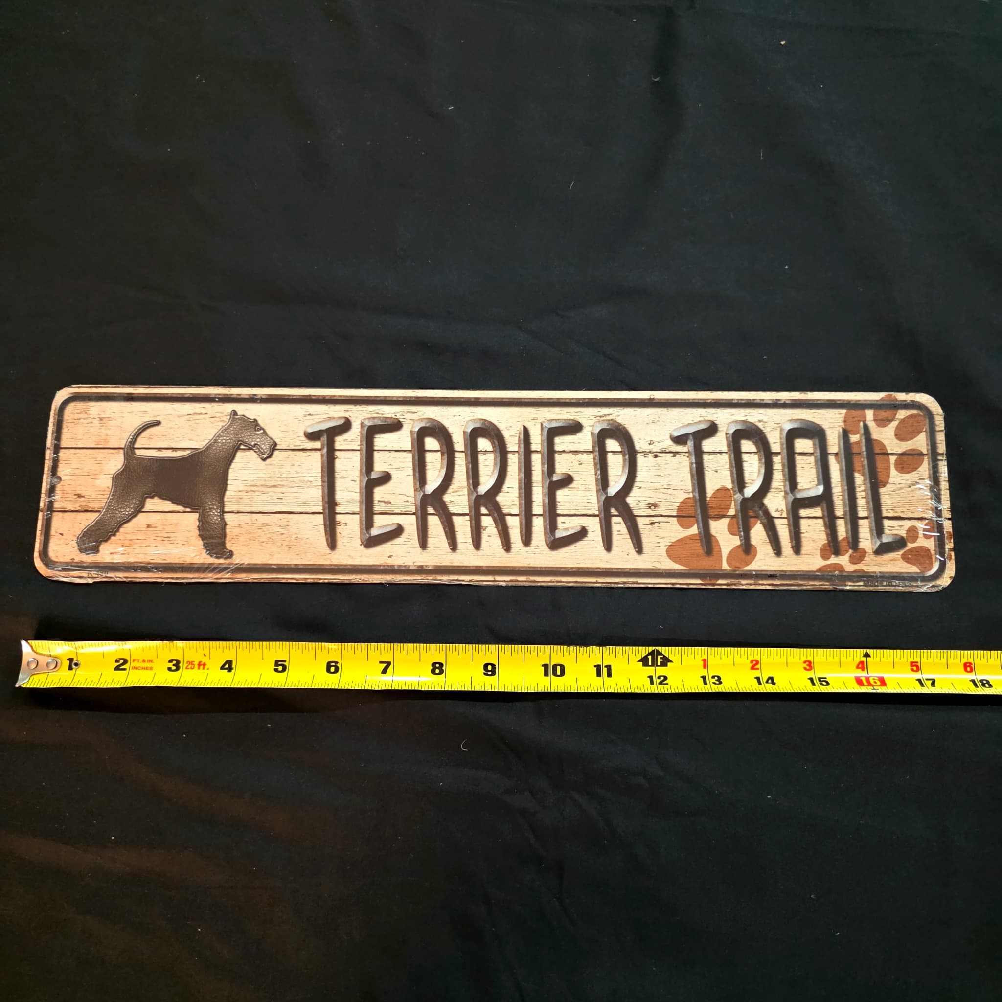 Terrier Trail Metal Street Sign, 18"
