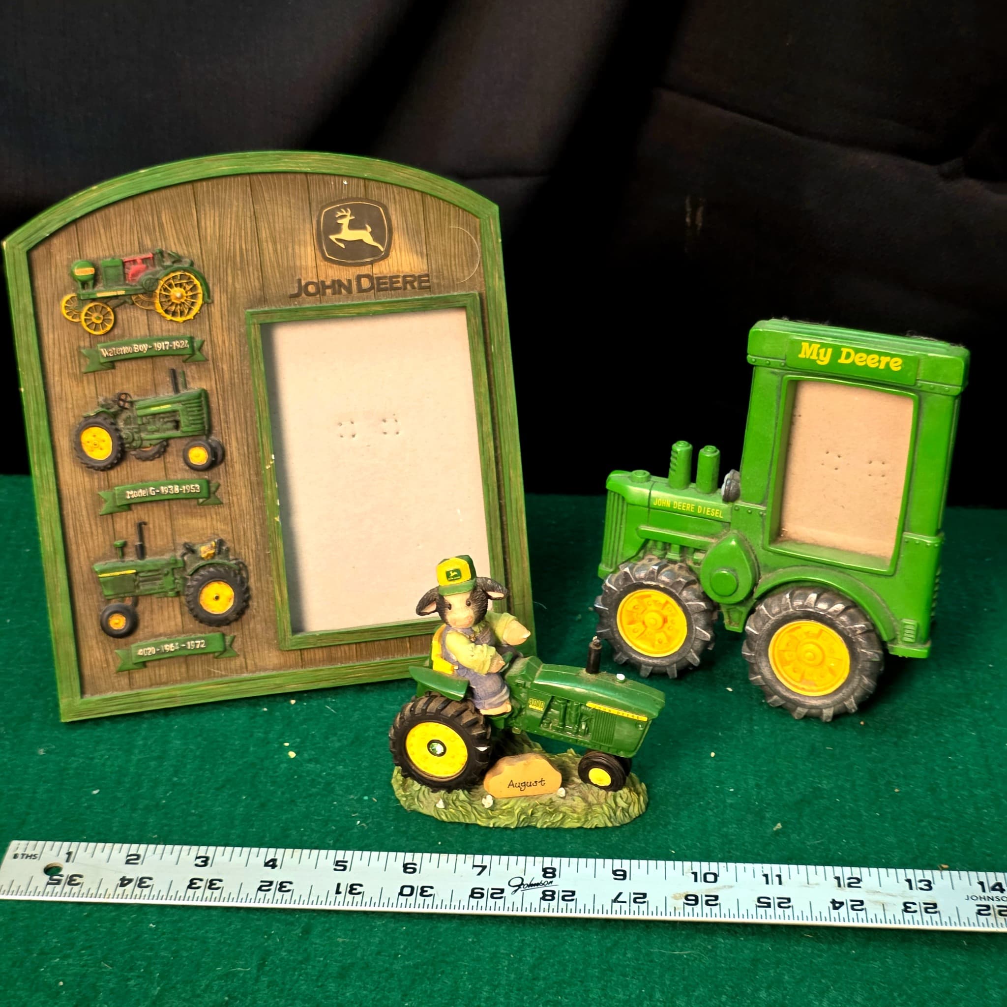 John Deere Collectibles Lot of 3 โ Frames & Figurine