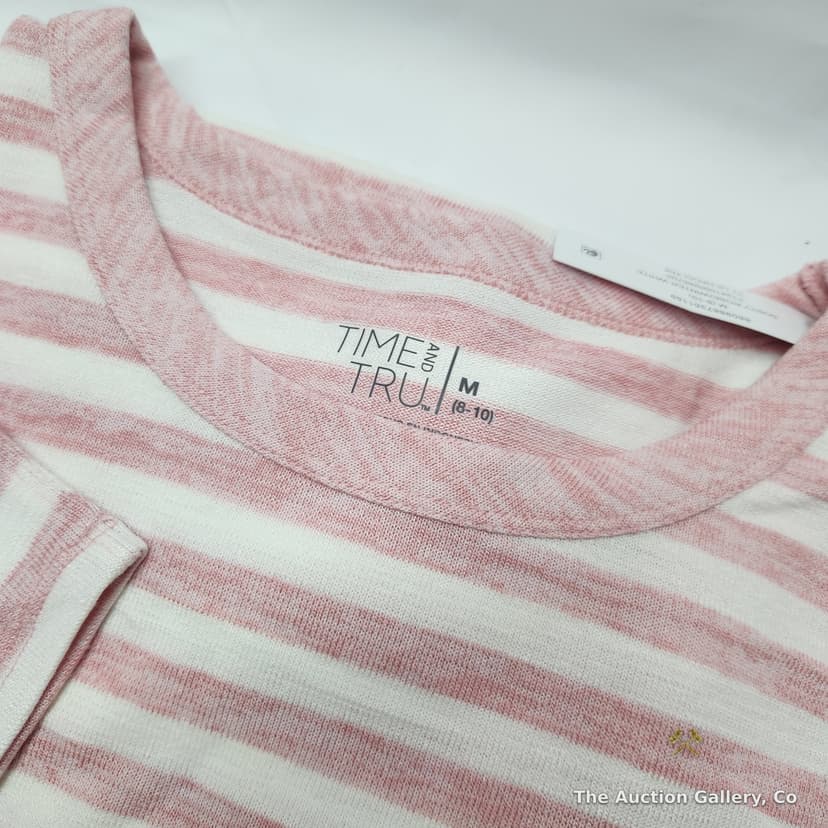 Time and Tru Striped Long-Sleeve Top, Women's Medium, New β photo 2