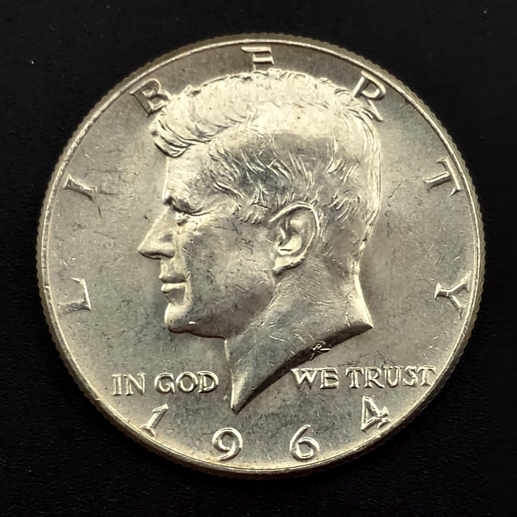 1964 Kennedy Half Dollar, 90% Silver